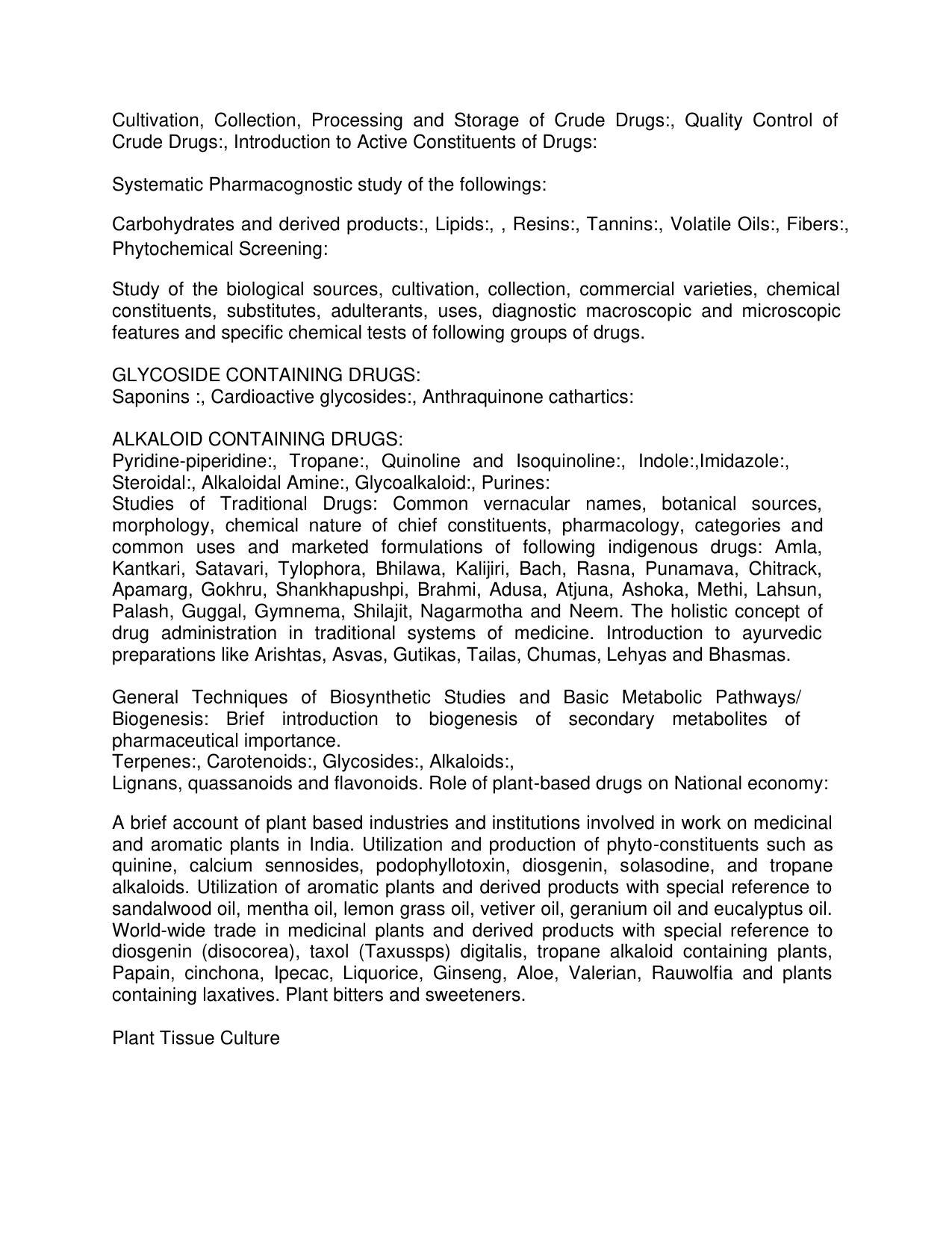 AP RCET Pharmacy Syllabus - Page 5