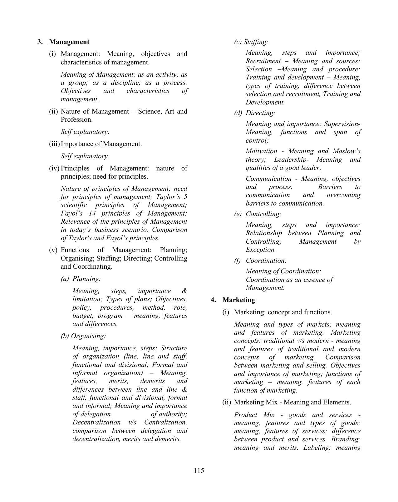 ISC Class XI & XII Commerce Syllabus - Page 6