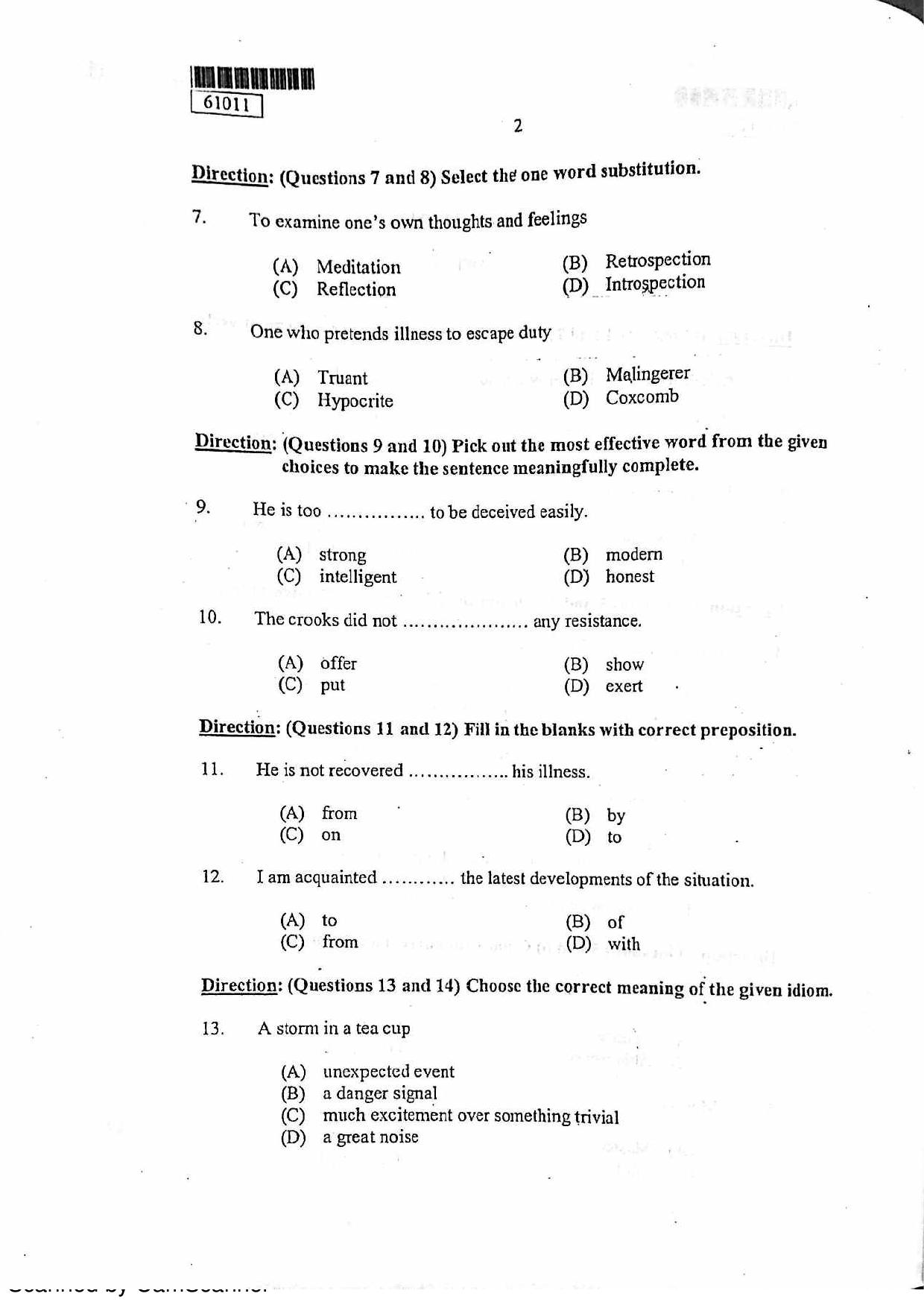 CUSAT CAT 2011 LLM Question Paper - Page 3