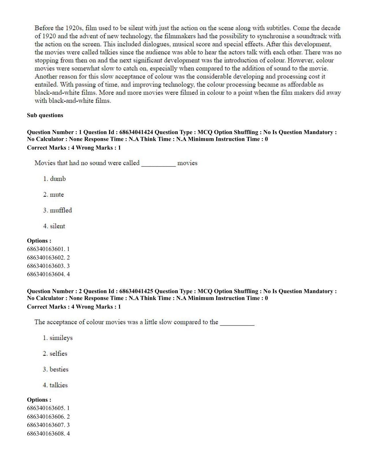 CUET PG 2023: HUQP05 – Dance (Eng) - Shift 3 (30-06-2023) Question Paper - Page 2