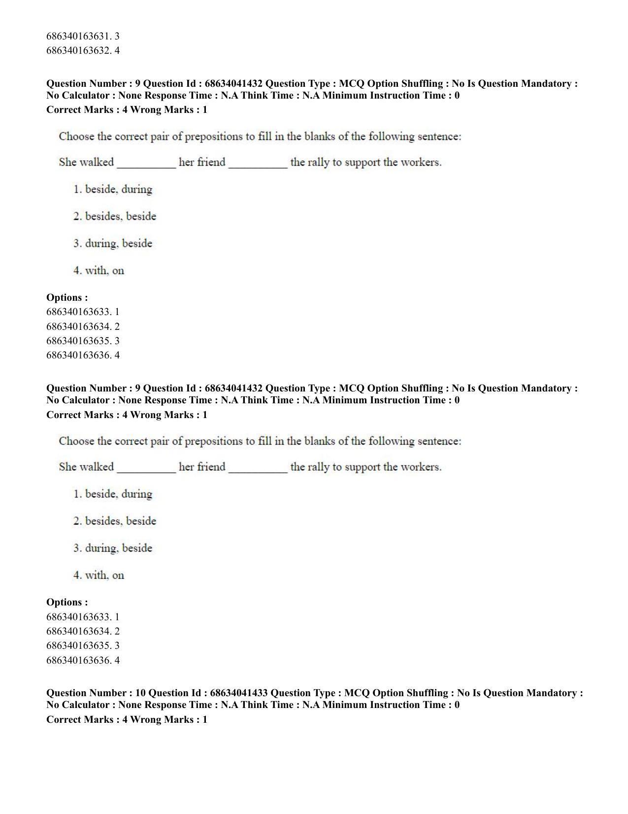 CUET PG 2023: HUQP05 – Dance (Eng) - Shift 3 (30-06-2023) Question Paper - Page 9