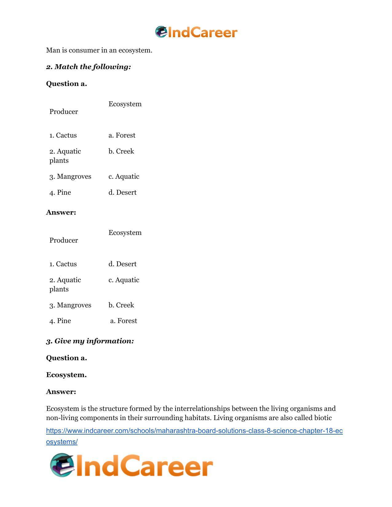 Maharashtra Board Solutions Class 8-Science: Chapter 18- Ecosystems - Page 3