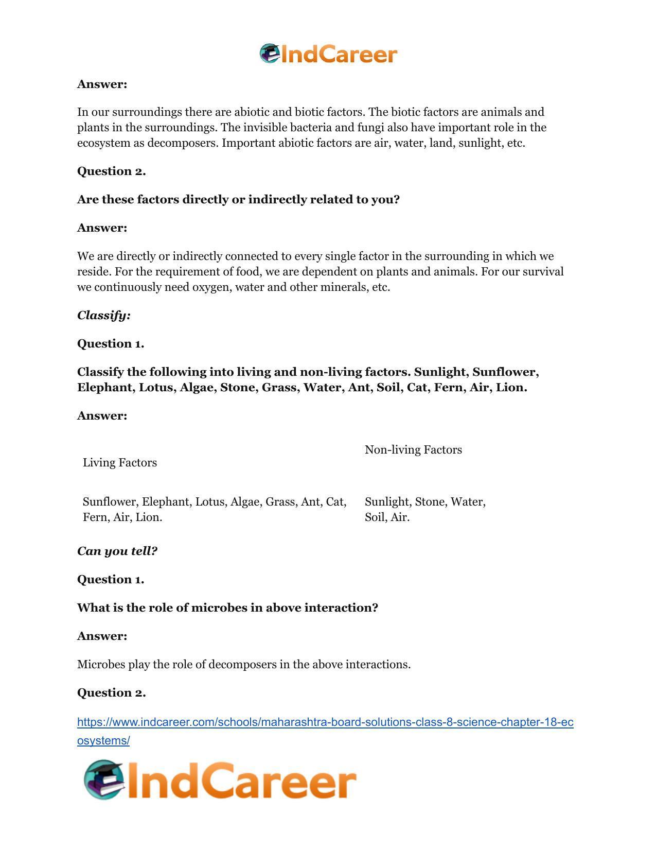 Maharashtra Board Solutions Class 8-Science: Chapter 18- Ecosystems - Page 9