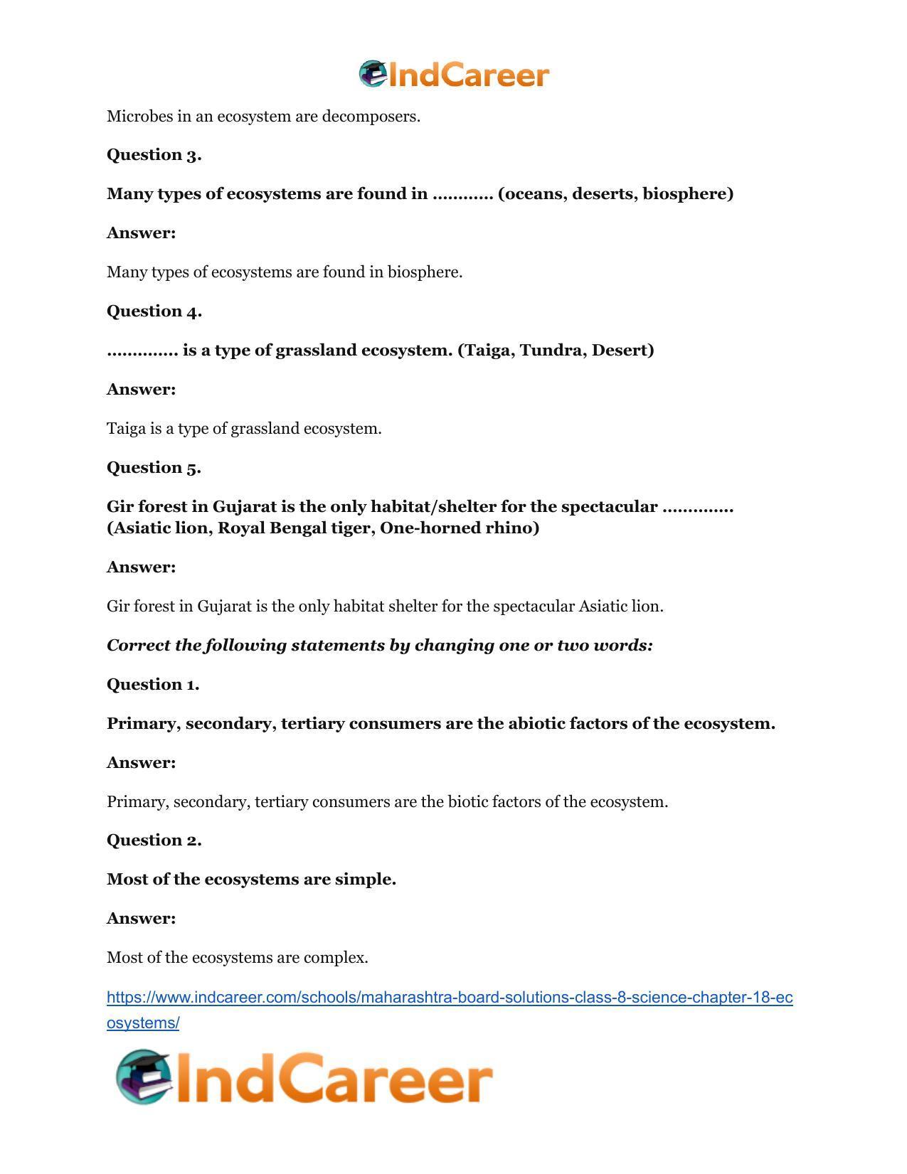 Maharashtra Board Solutions Class 8-Science: Chapter 18- Ecosystems - Page 11