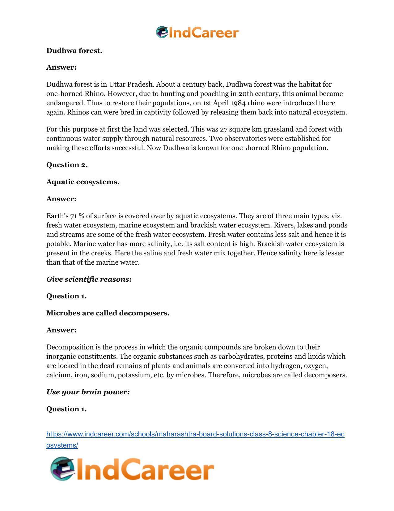 Maharashtra Board Solutions Class 8-Science: Chapter 18- Ecosystems - Page 17