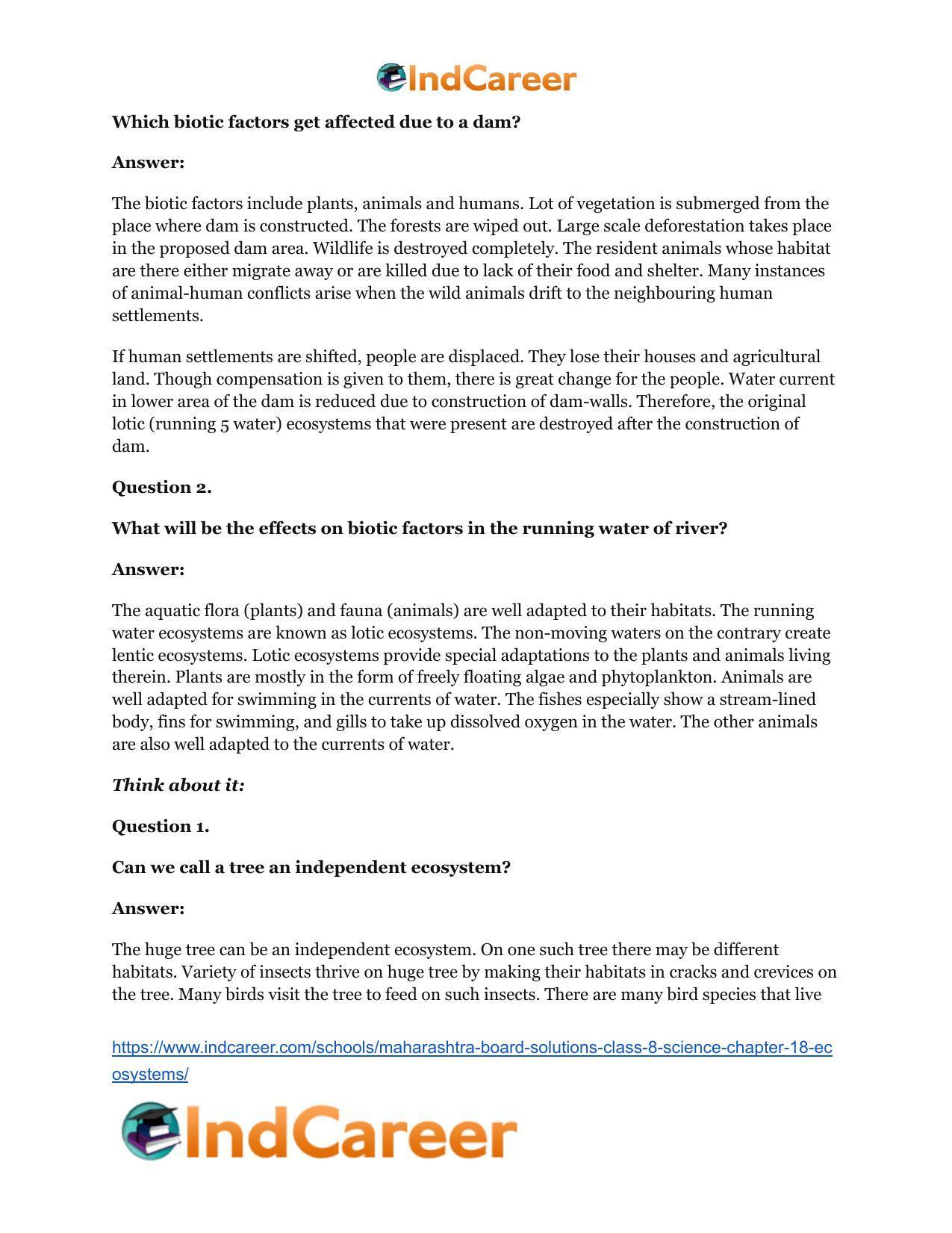 Maharashtra Board Solutions Class 8-Science: Chapter 18- Ecosystems - Page 18