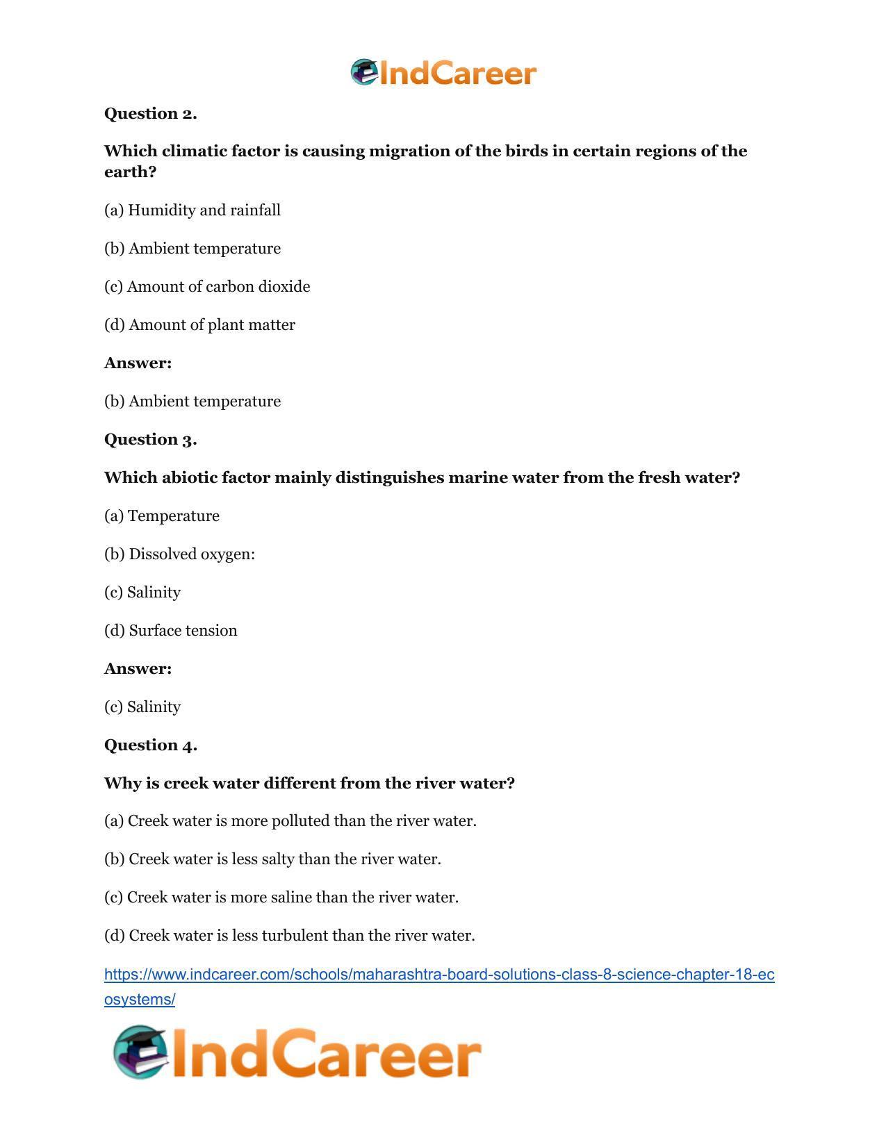 Maharashtra Board Solutions Class 8-Science: Chapter 18- Ecosystems - Page 27