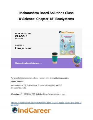 Maharashtra Board Solutions Class 8-Science: Chapter 18- Ecosystems