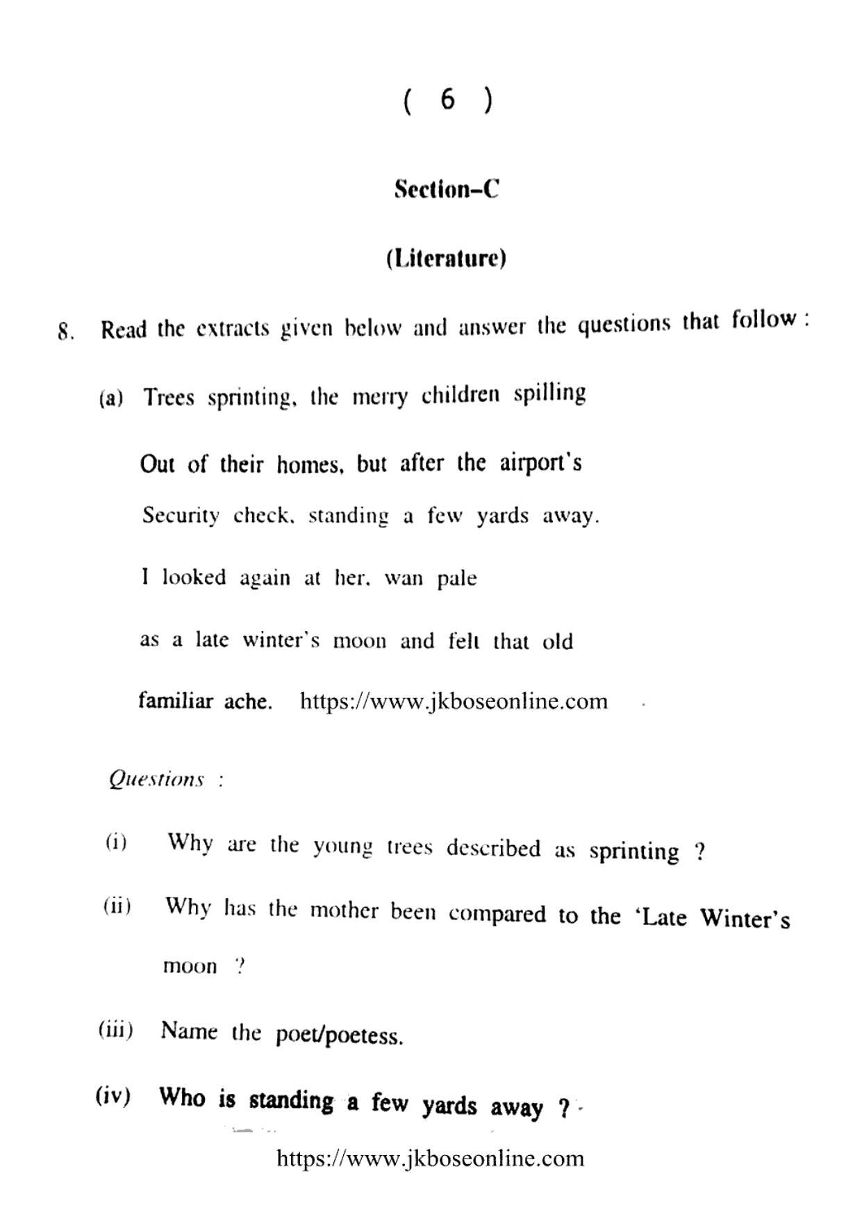 JKBOSE Class 12 English 5000-A Question Papers 2021 - Page 6