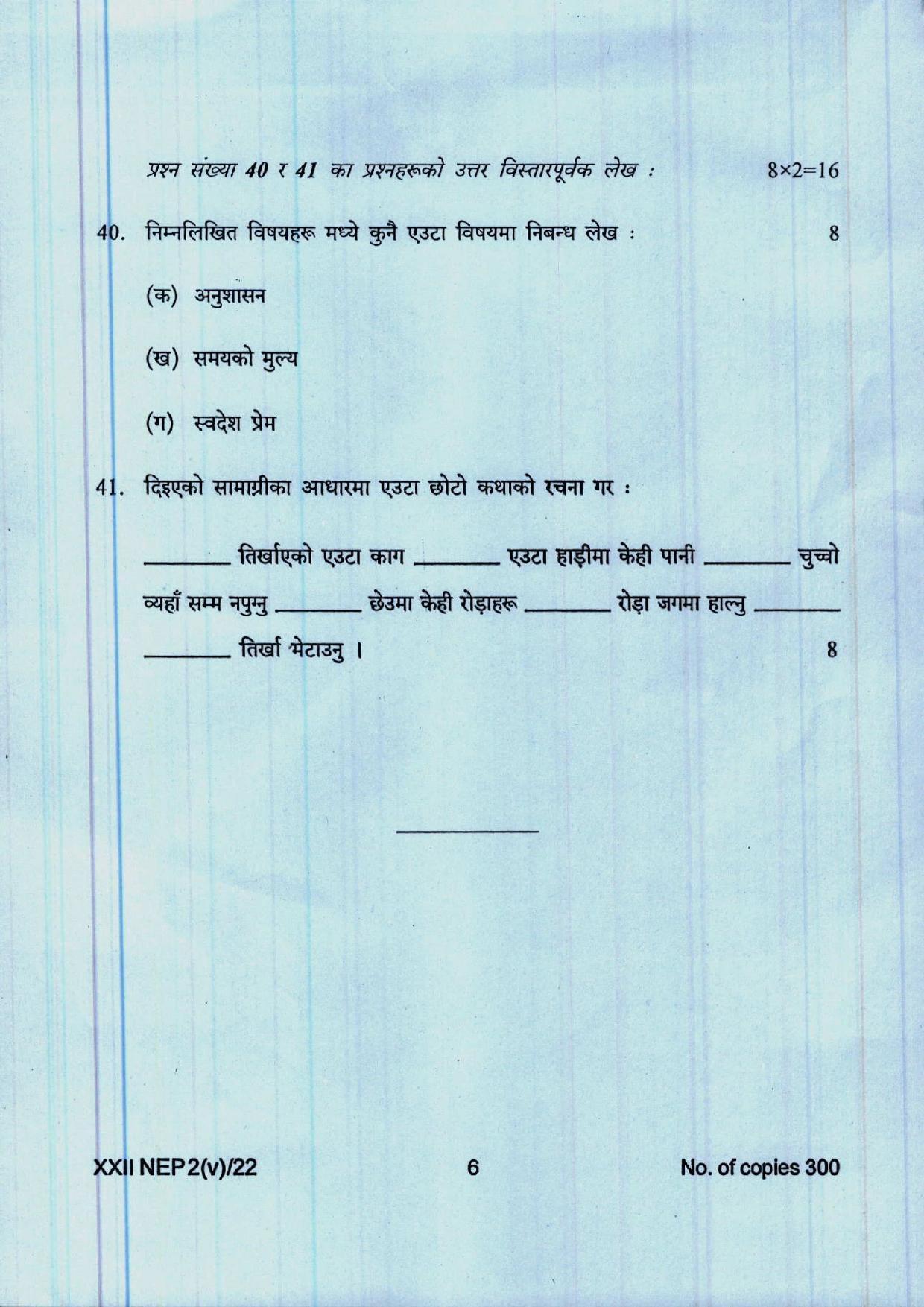 COHSEM 12th Question Papers 2022 Nepali (M.I.L.) - Page 6
