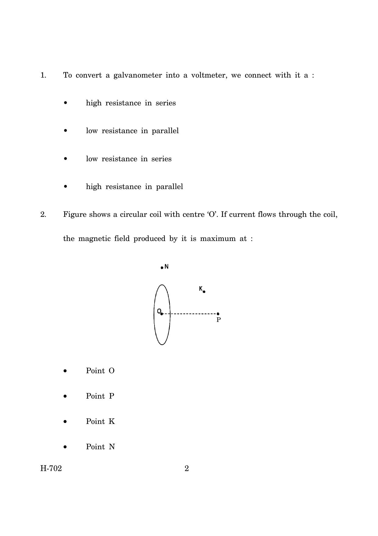 Goa Board Class 12 Physics (March 2019) Question Paper - Page 2