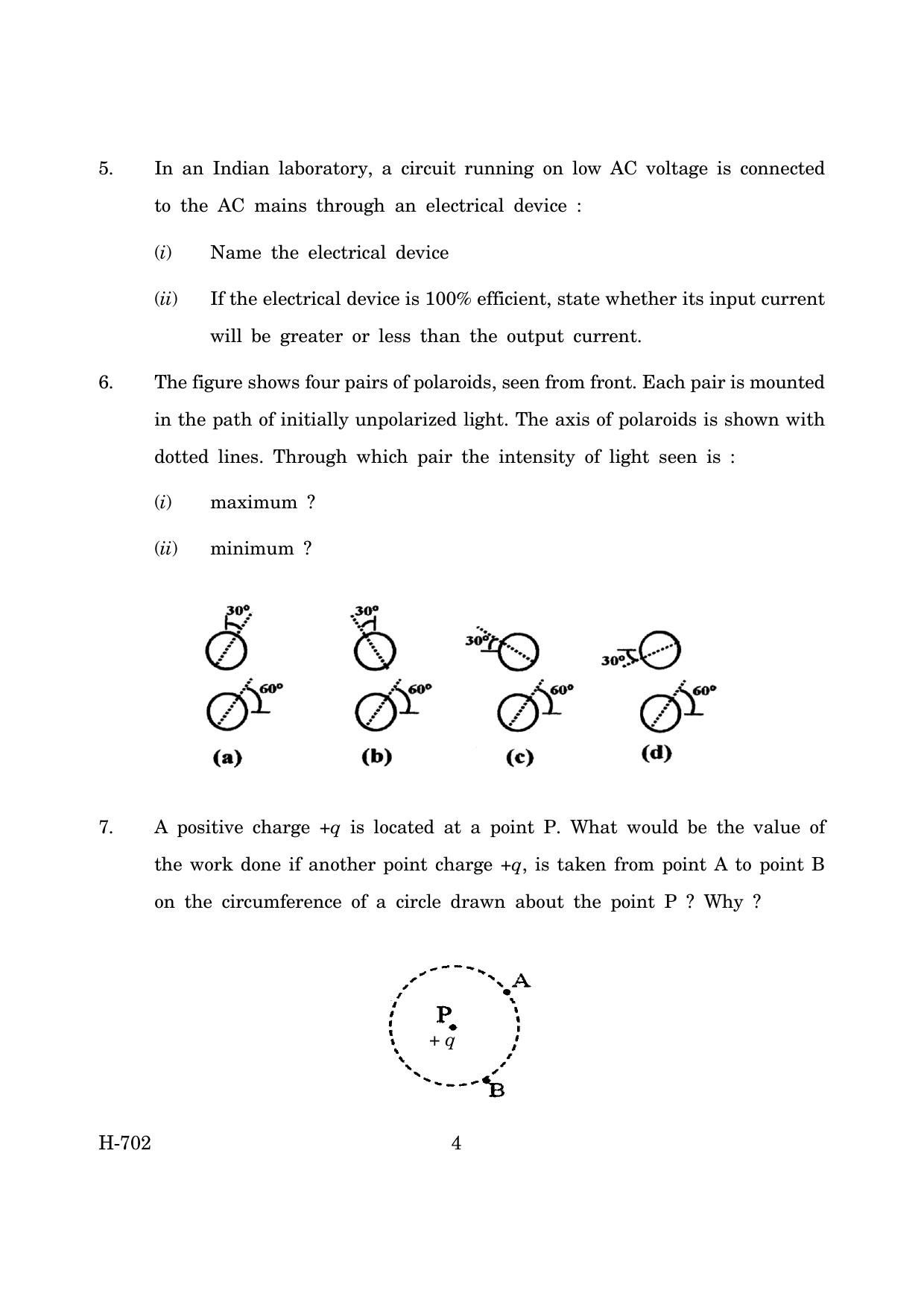 Goa Board Class 12 Physics (March 2019) Question Paper - Page 4