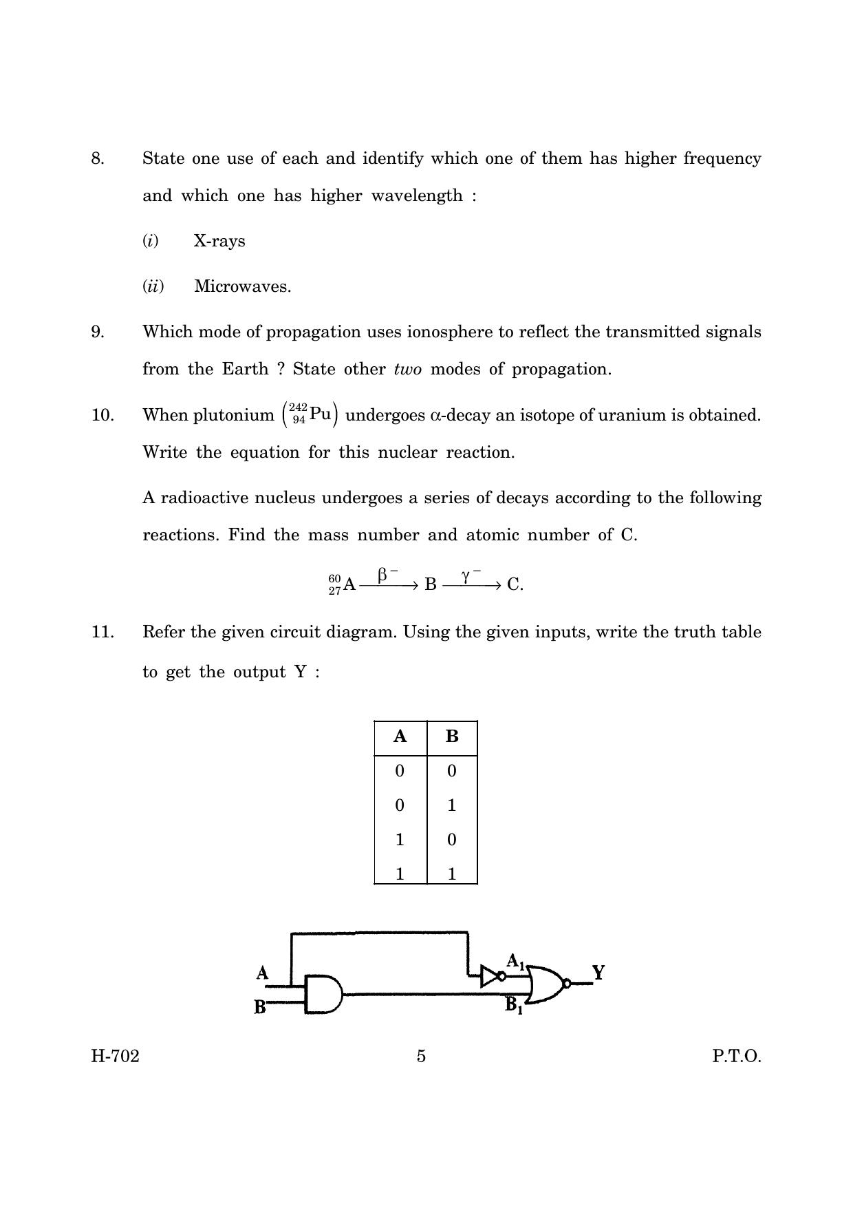 Goa Board Class 12 Physics (March 2019) Question Paper - Page 5