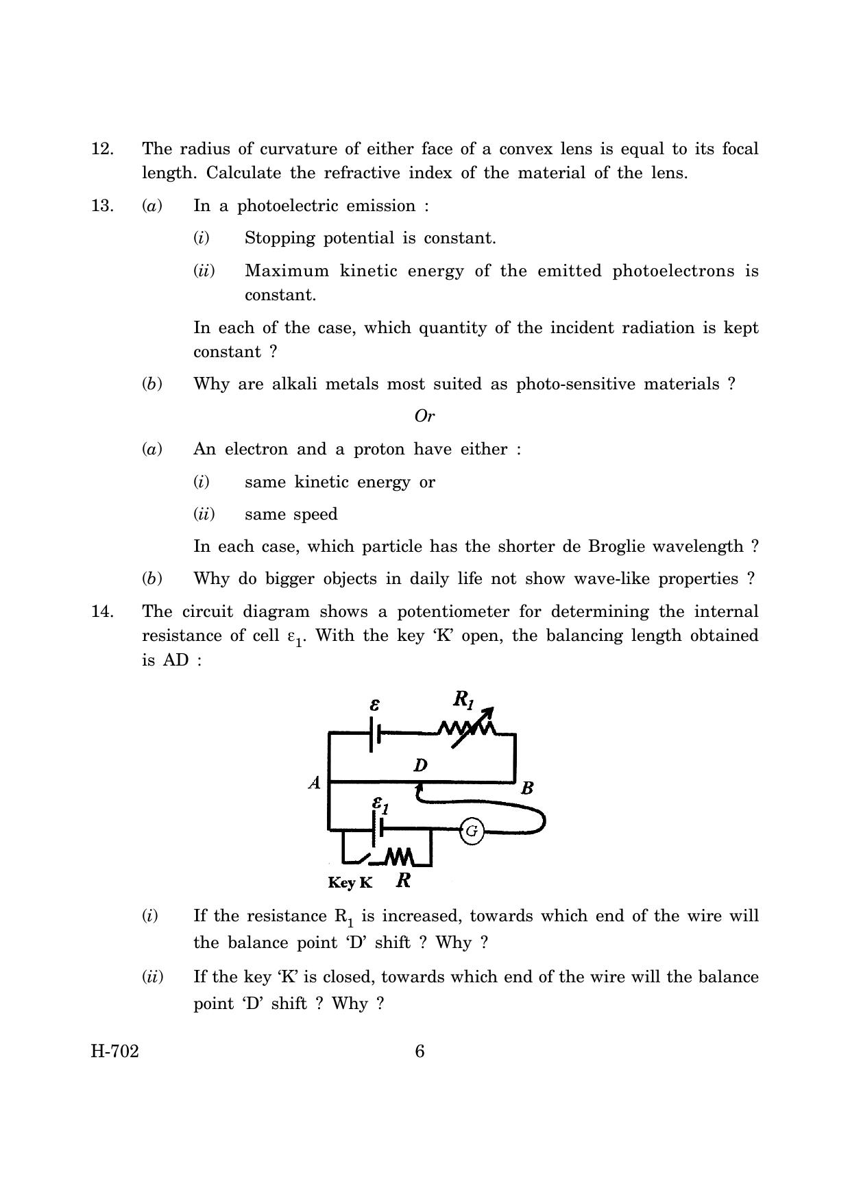 Goa Board Class 12 Physics (March 2019) Question Paper - Page 6