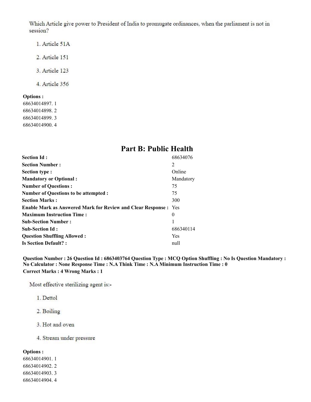 CUET PG 2023: Public Health Eng. Shift 2 (05-06-2023) Question Paper - Page 28