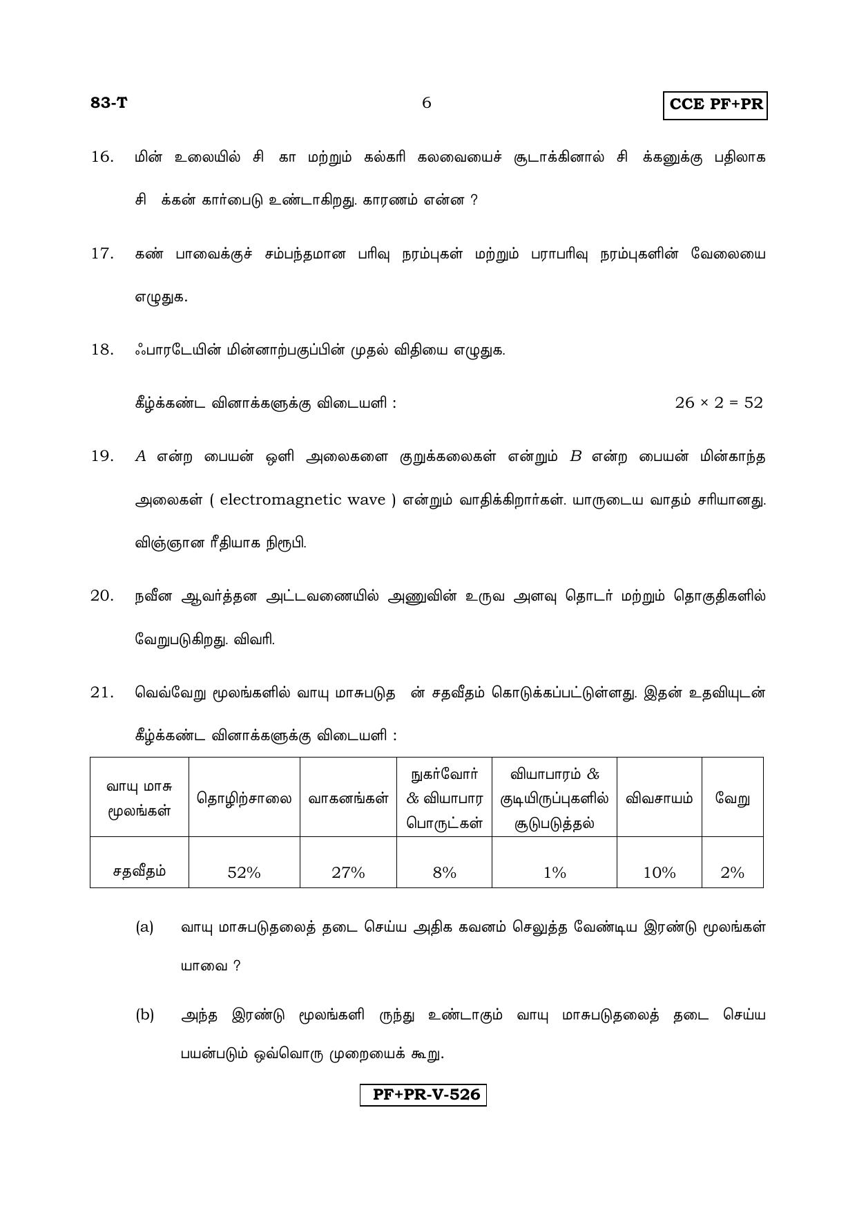 Karnataka SSLC Science (TAMIL Medium) - 83-T CCE PF_PR_s3 April 2017 Question Paper - Page 6