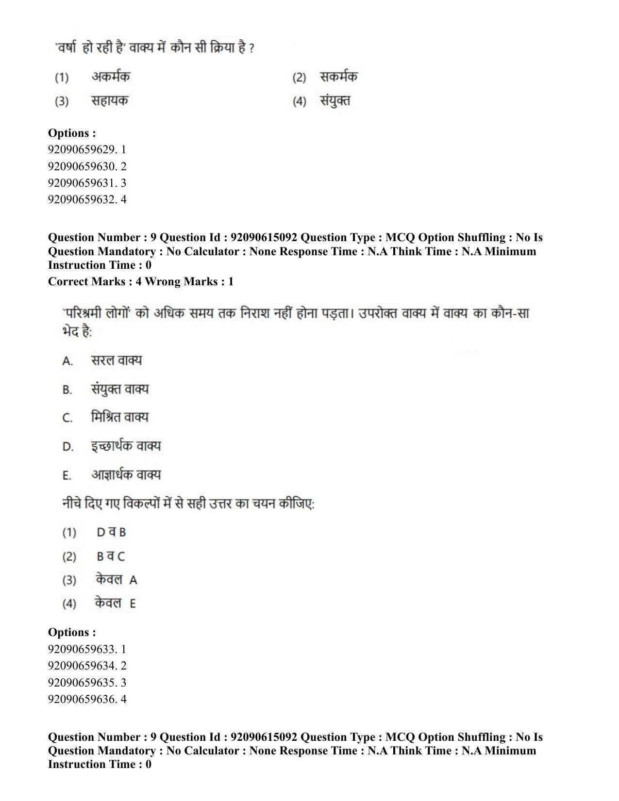CUET PG 2023: SCQP24 – Physics(HINDI)-Shift 3 (12-06-2023) Question Paper - Page 10