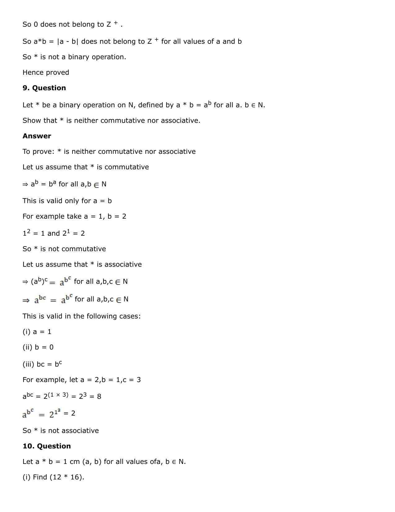 Chapter 3: Binary Operations Solutions: RS Aggarwal Class 12 Solutions  - Page 4