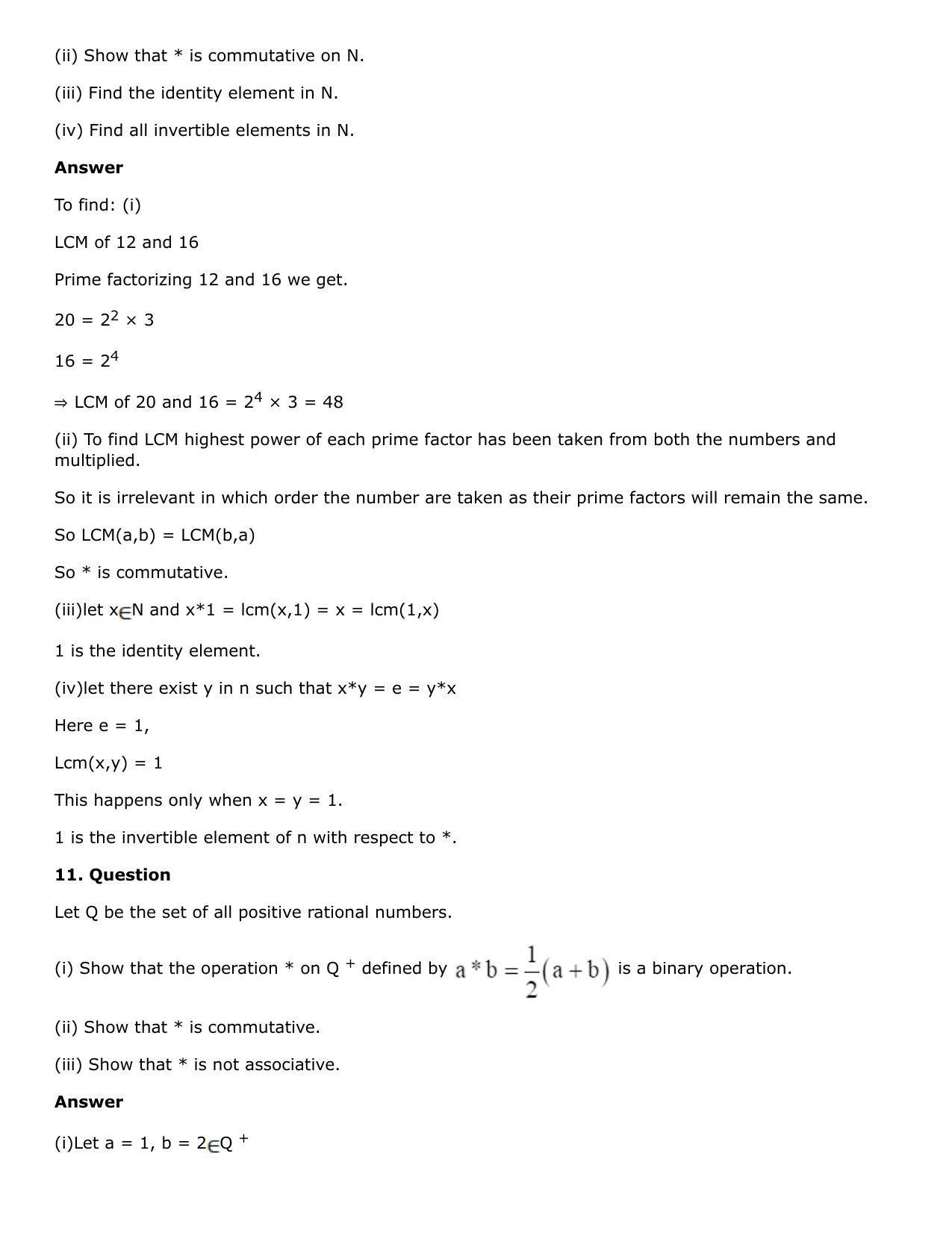 Chapter 3: Binary Operations Solutions: RS Aggarwal Class 12 Solutions  - Page 5