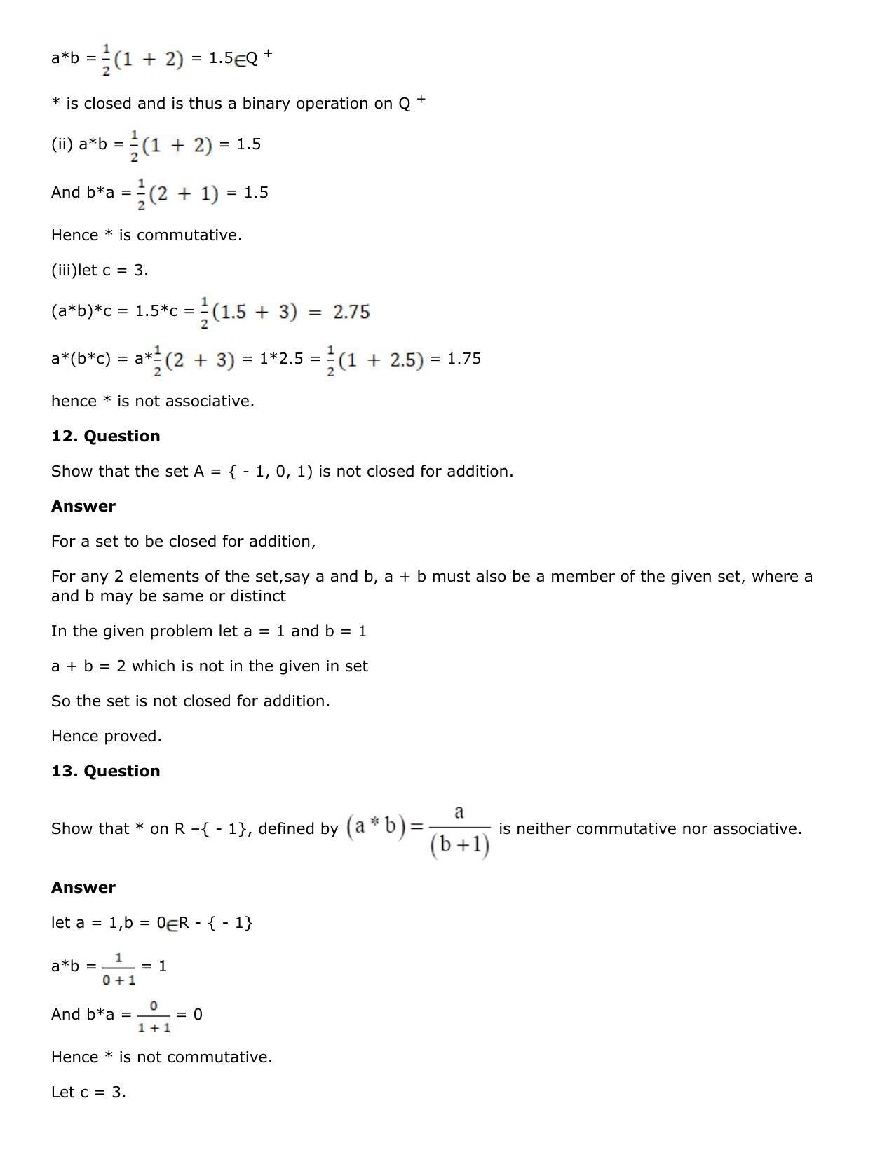 Chapter 3: Binary Operations Solutions: RS Aggarwal Class 12 Solutions  - Page 6