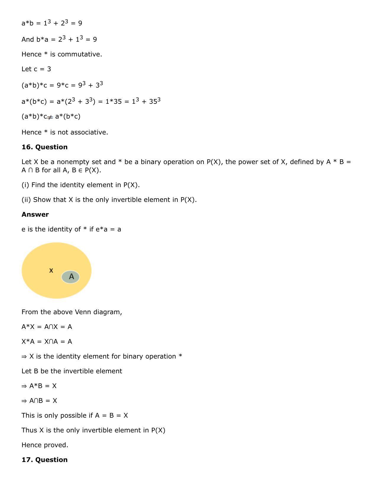 Chapter 3: Binary Operations Solutions: RS Aggarwal Class 12 Solutions  - Page 8