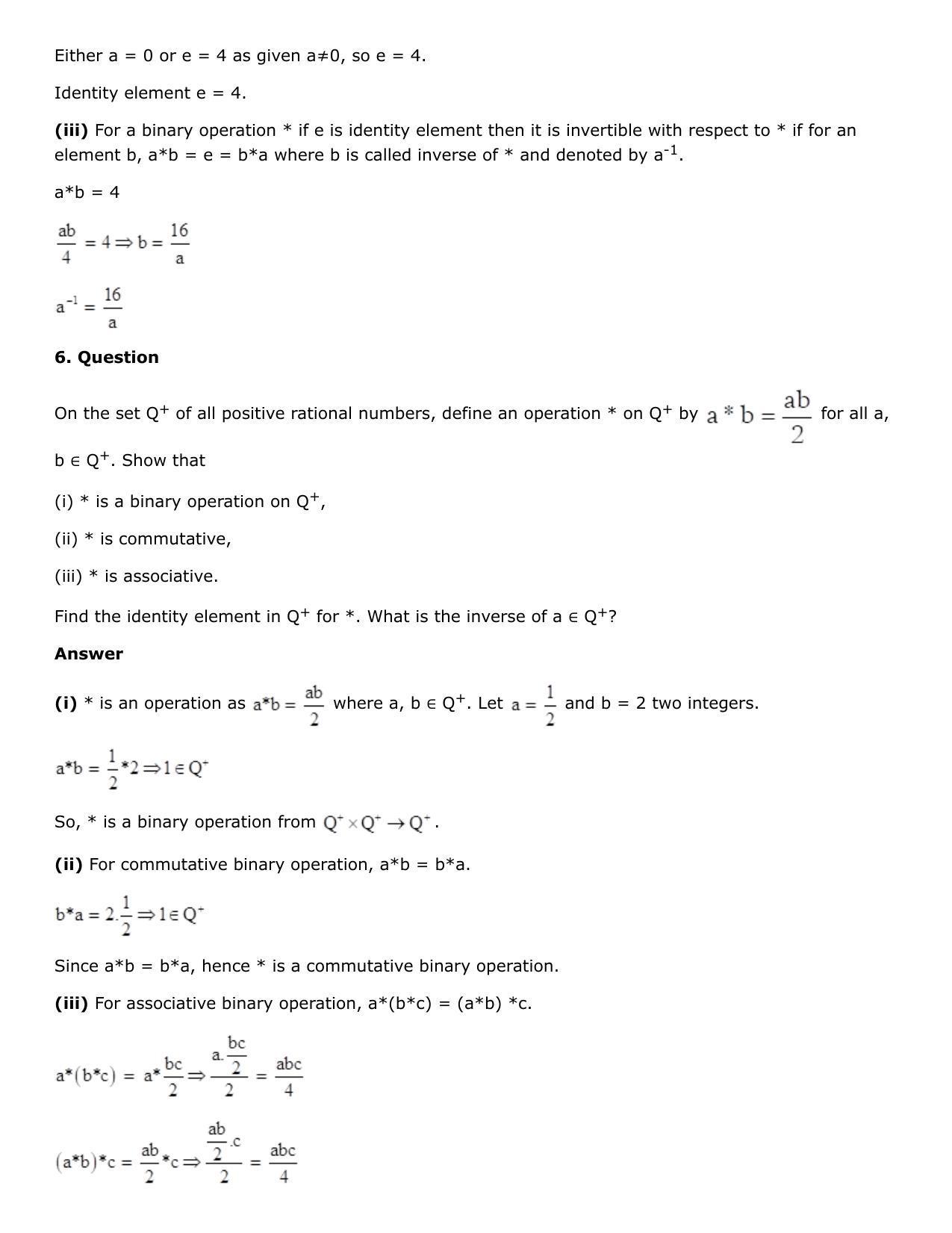 Chapter 3: Binary Operations Solutions: RS Aggarwal Class 12 Solutions  - Page 14