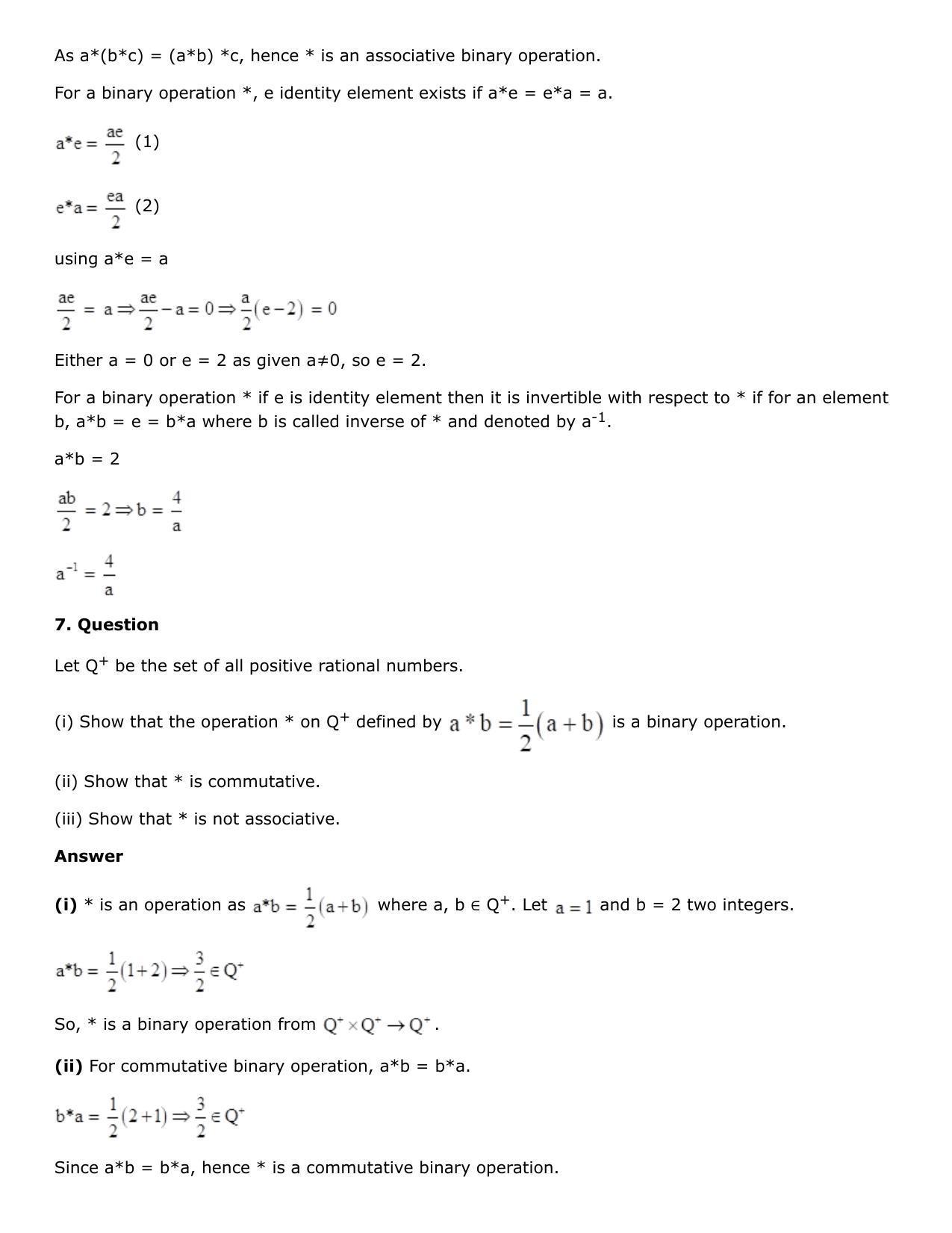 Chapter 3: Binary Operations Solutions: RS Aggarwal Class 12 Solutions  - Page 15