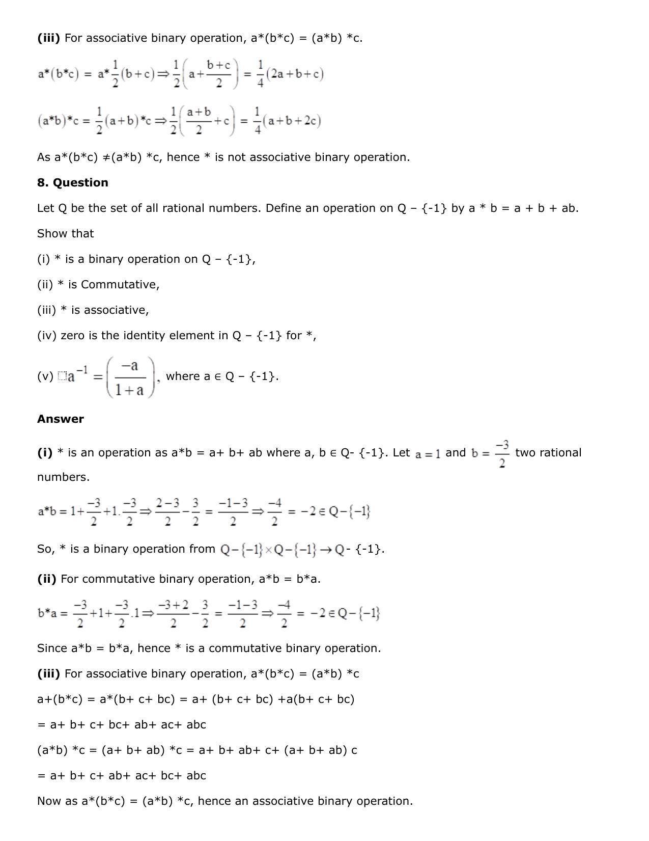 Chapter 3: Binary Operations Solutions: RS Aggarwal Class 12 Solutions  - Page 16