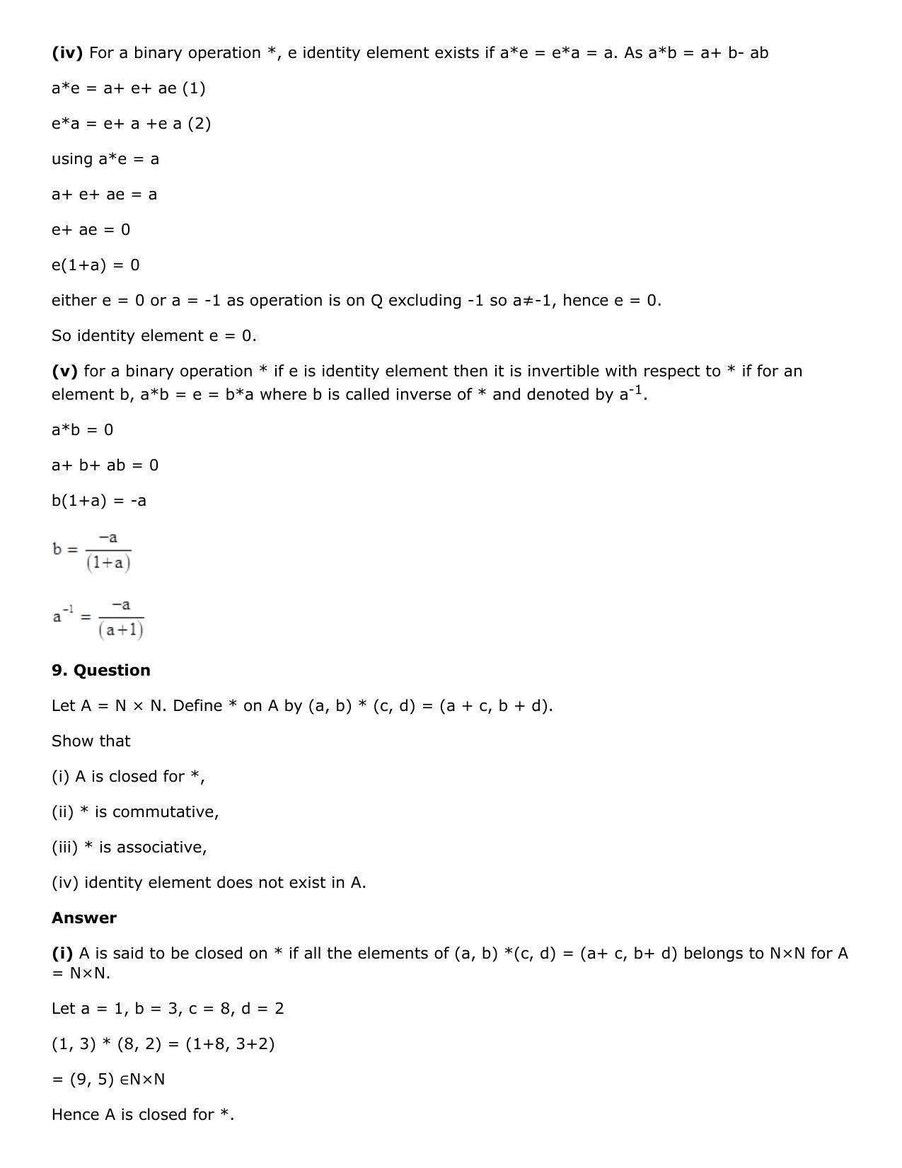Chapter 3: Binary Operations Solutions: RS Aggarwal Class 12 Solutions  - Page 17
