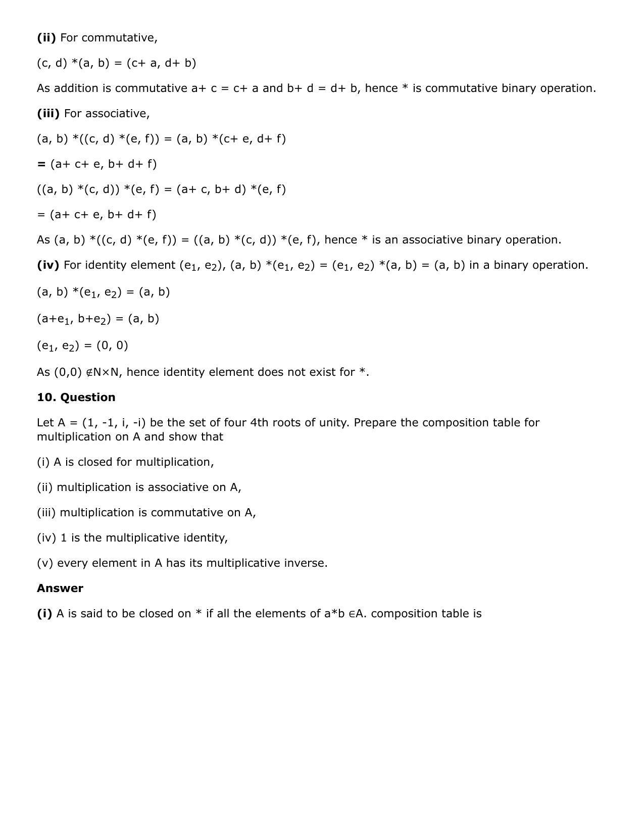 Chapter 3: Binary Operations Solutions: RS Aggarwal Class 12 Solutions  - Page 18