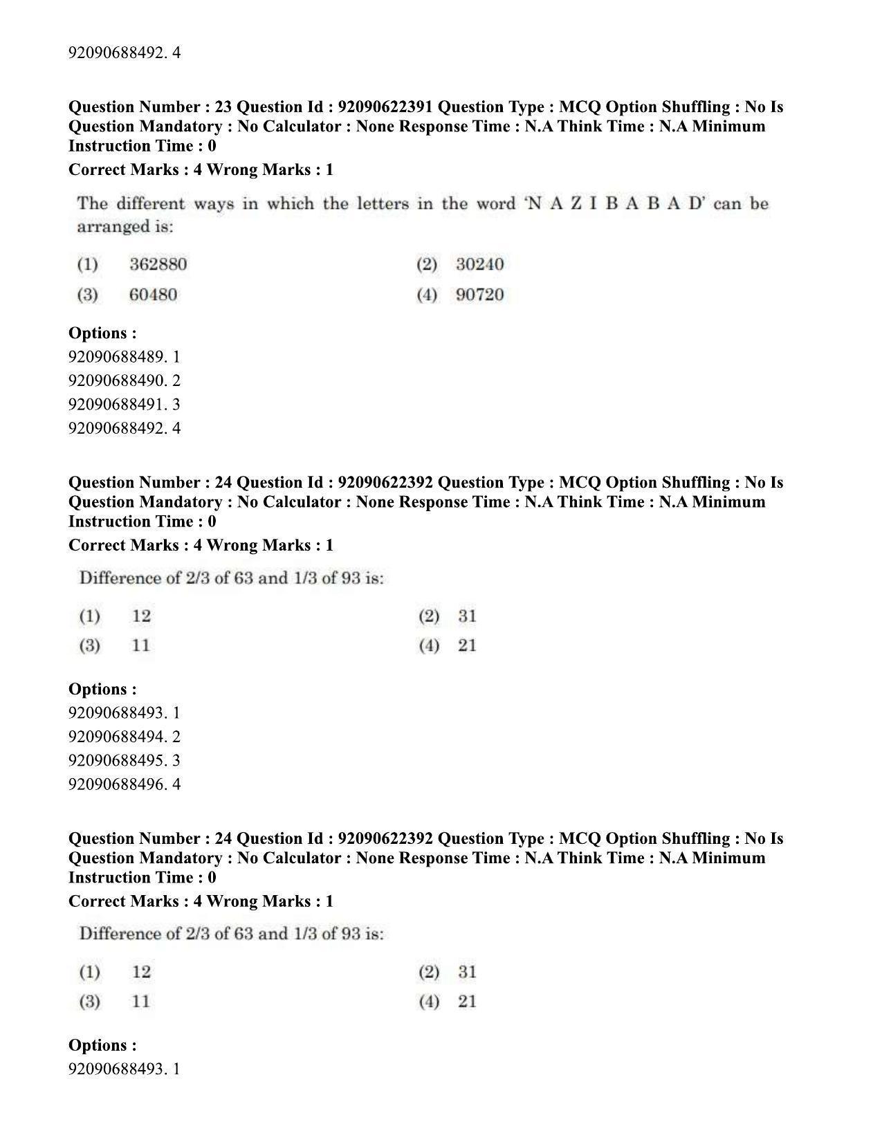 CUET PG 2023: SCQP01 – Agricultural Science Eng-Shift 2 (24-06-2023) Question Paper - Page 23