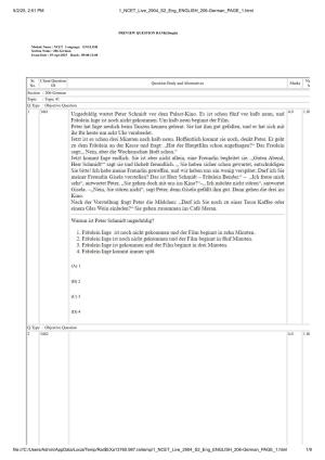 NCET 2025 Question Paper - German