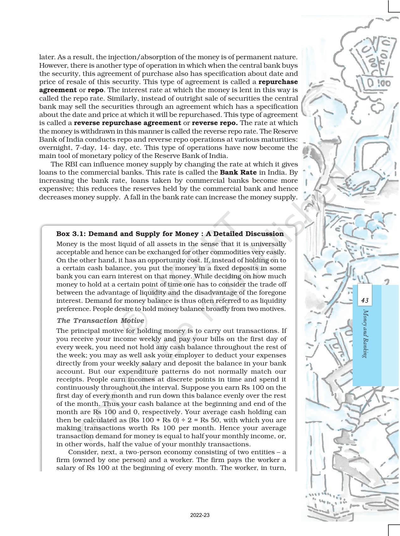 NCERT Book for Class 12 Economics (Macroeconomics) Chapter 3 Money and Banking - Page 8