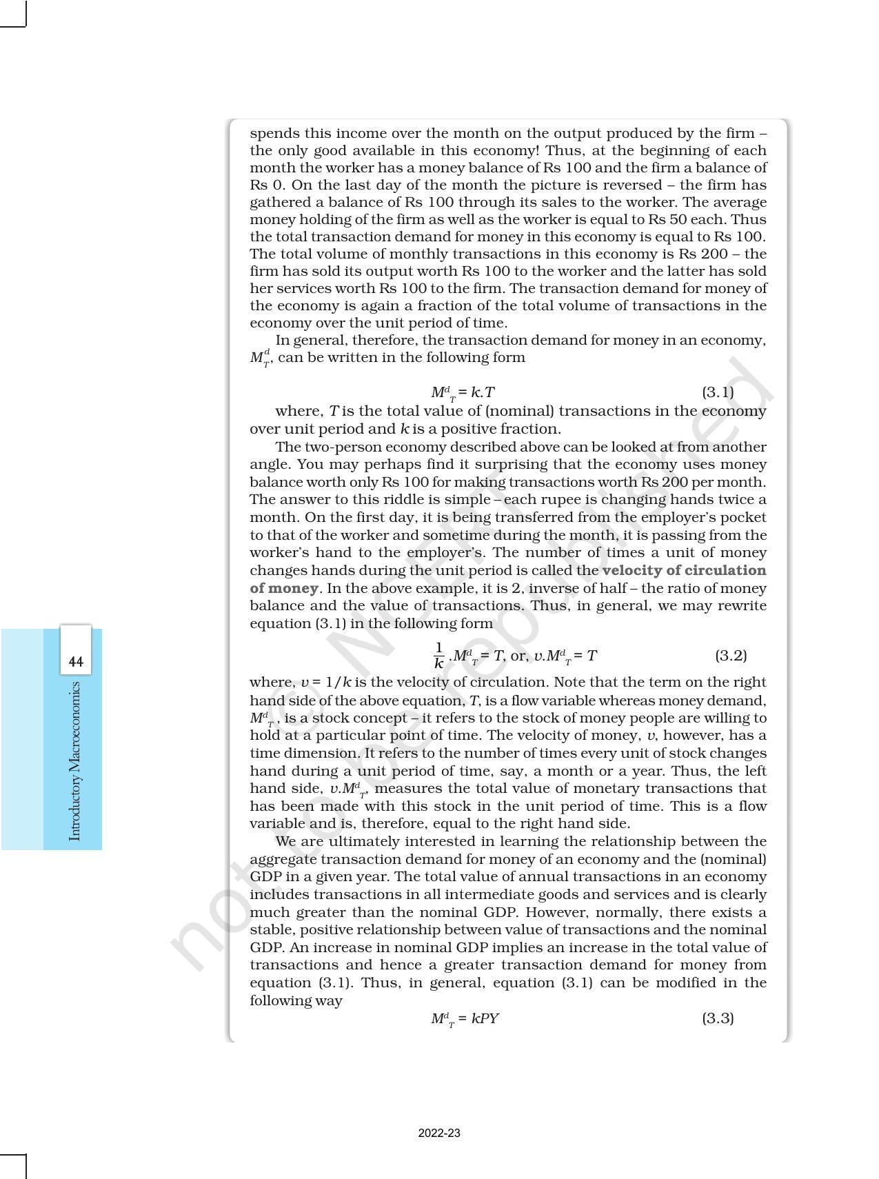 NCERT Book for Class 12 Economics (Macroeconomics) Chapter 3 Money and Banking - Page 9