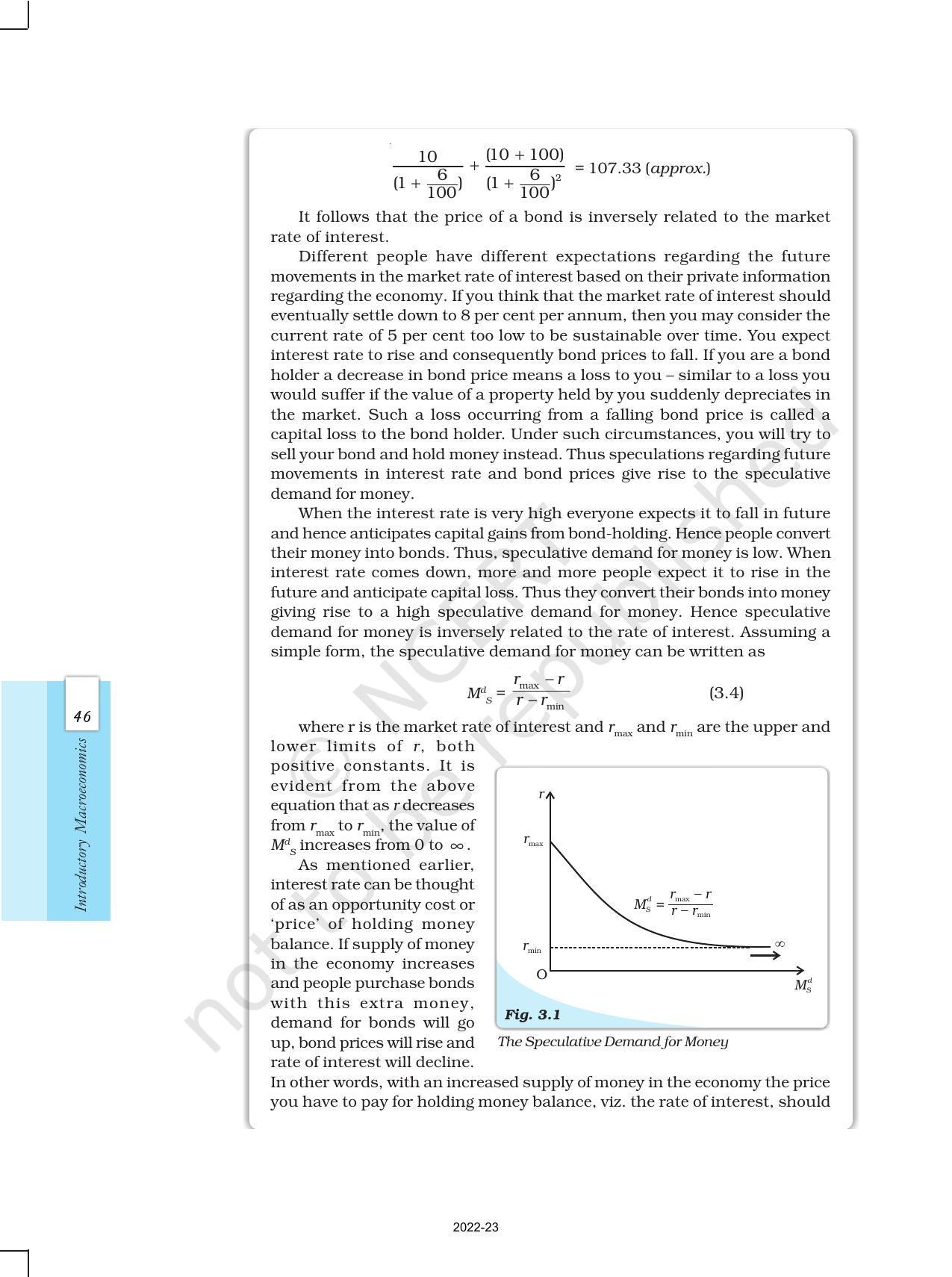 NCERT Book for Class 12 Economics (Macroeconomics) Chapter 3 Money and Banking - Page 11