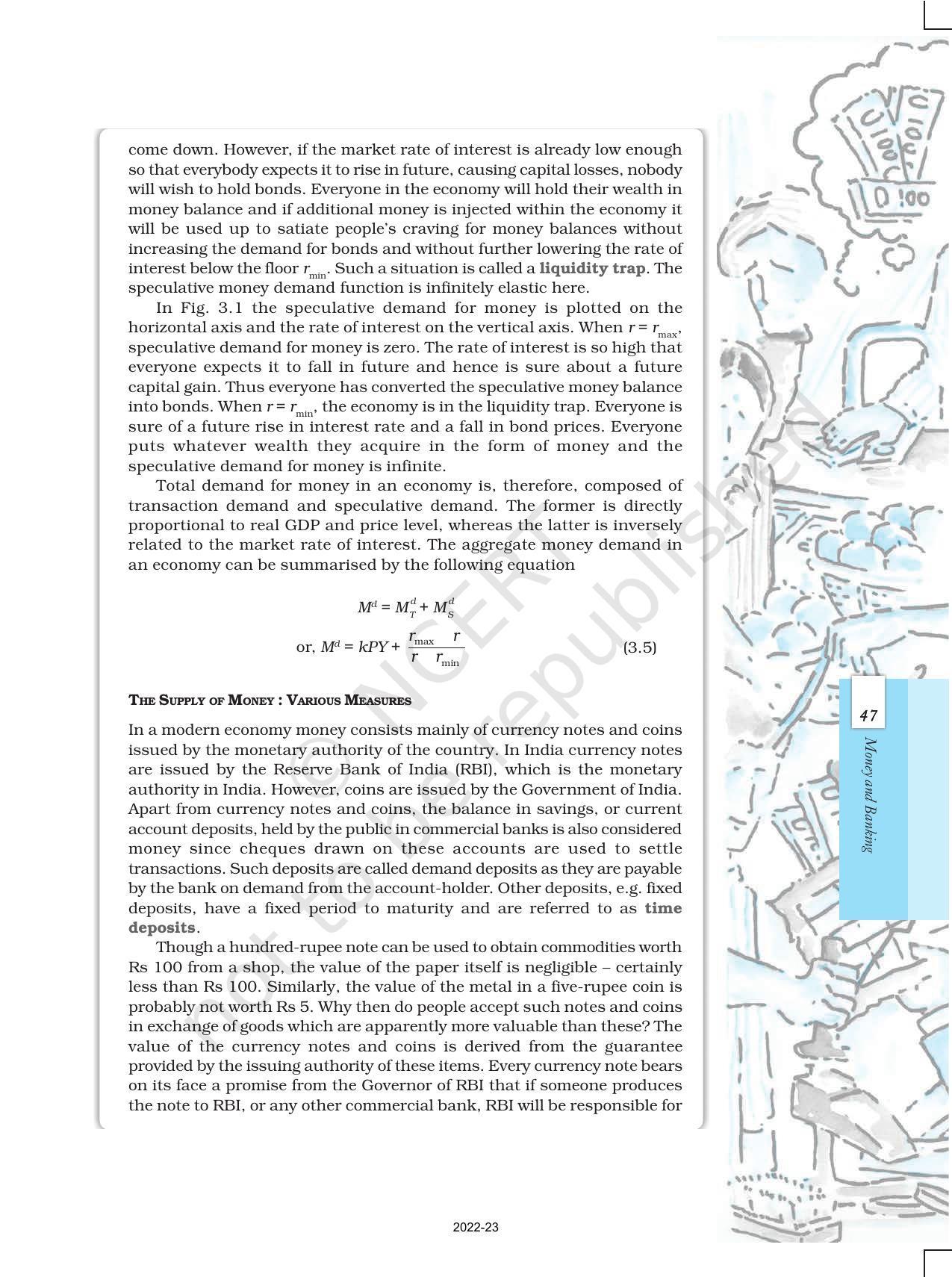 NCERT Book for Class 12 Economics (Macroeconomics) Chapter 3 Money and Banking - Page 12