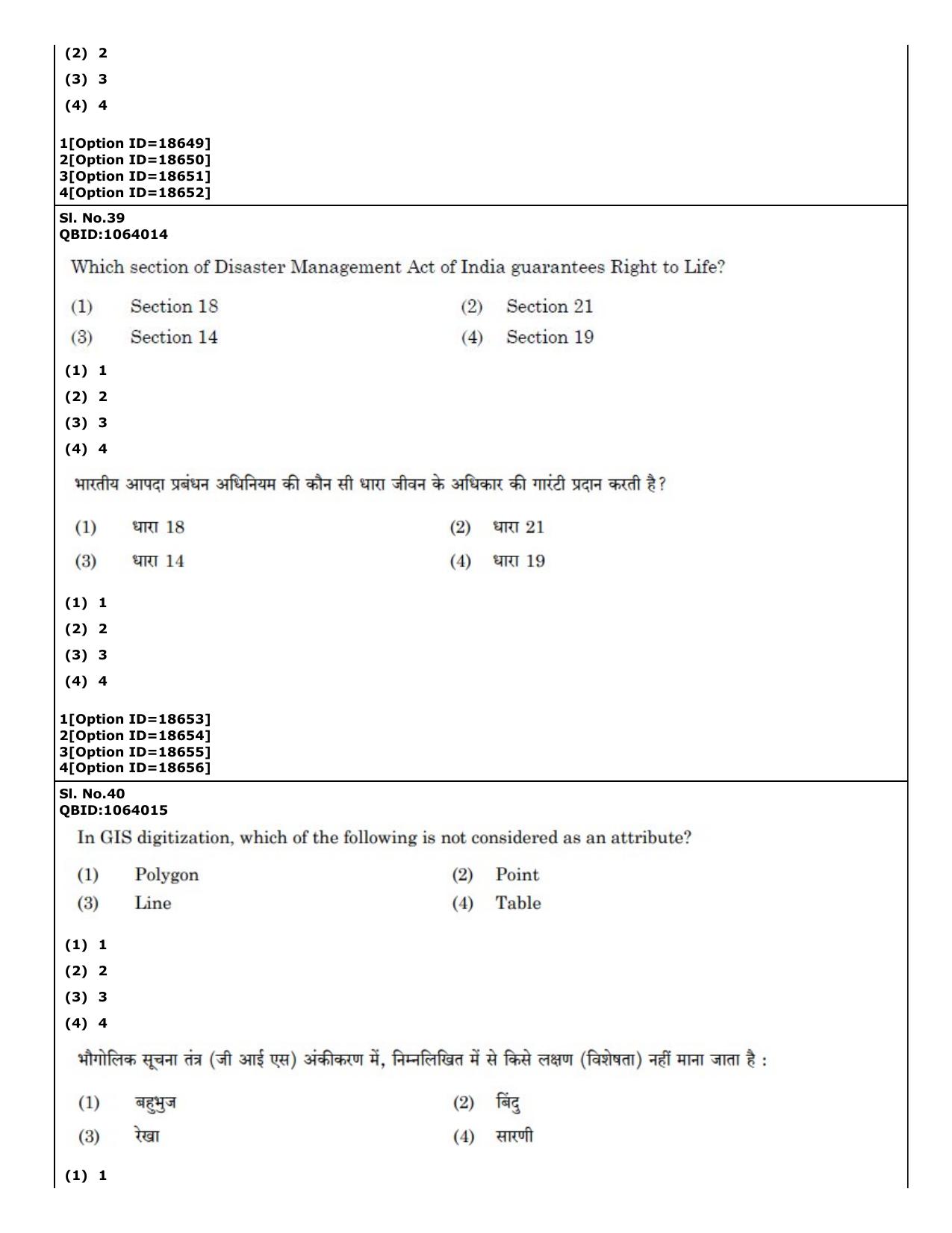 CUET (PG) 2022: PGQP-61 Disaster Studies (07-09-2022) Question Paper - Page 31