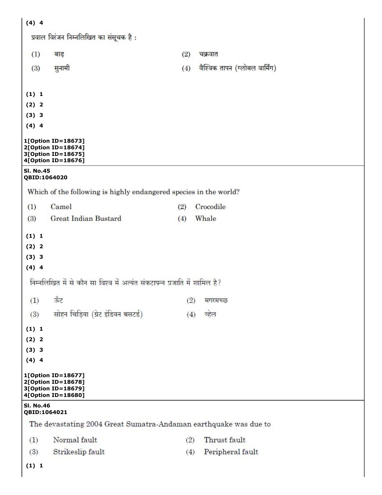 CUET (PG) 2022: PGQP-61 Disaster Studies (07-09-2022) Question Paper - Page 34