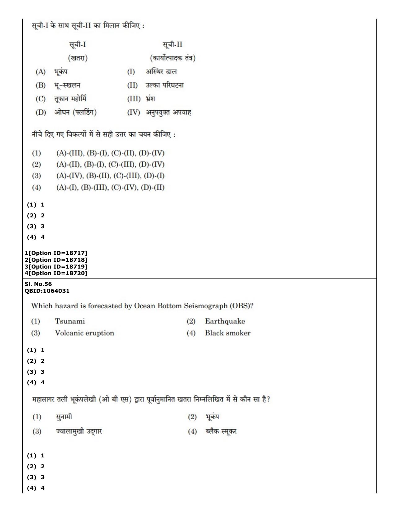 CUET (PG) 2022: PGQP-61 Disaster Studies (07-09-2022) Question Paper - Page 41