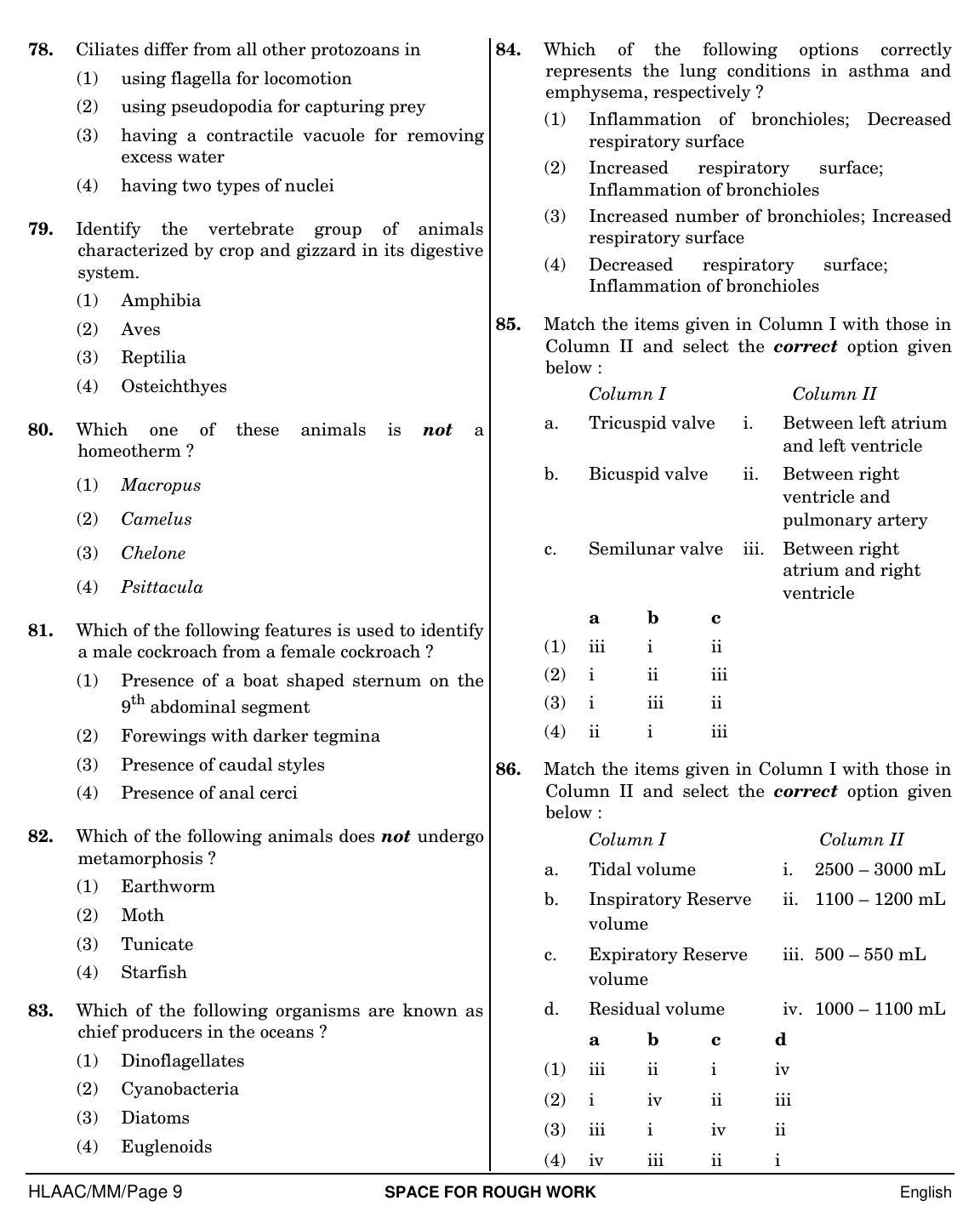 NEET English MM 2019 Question Paper - Page 9