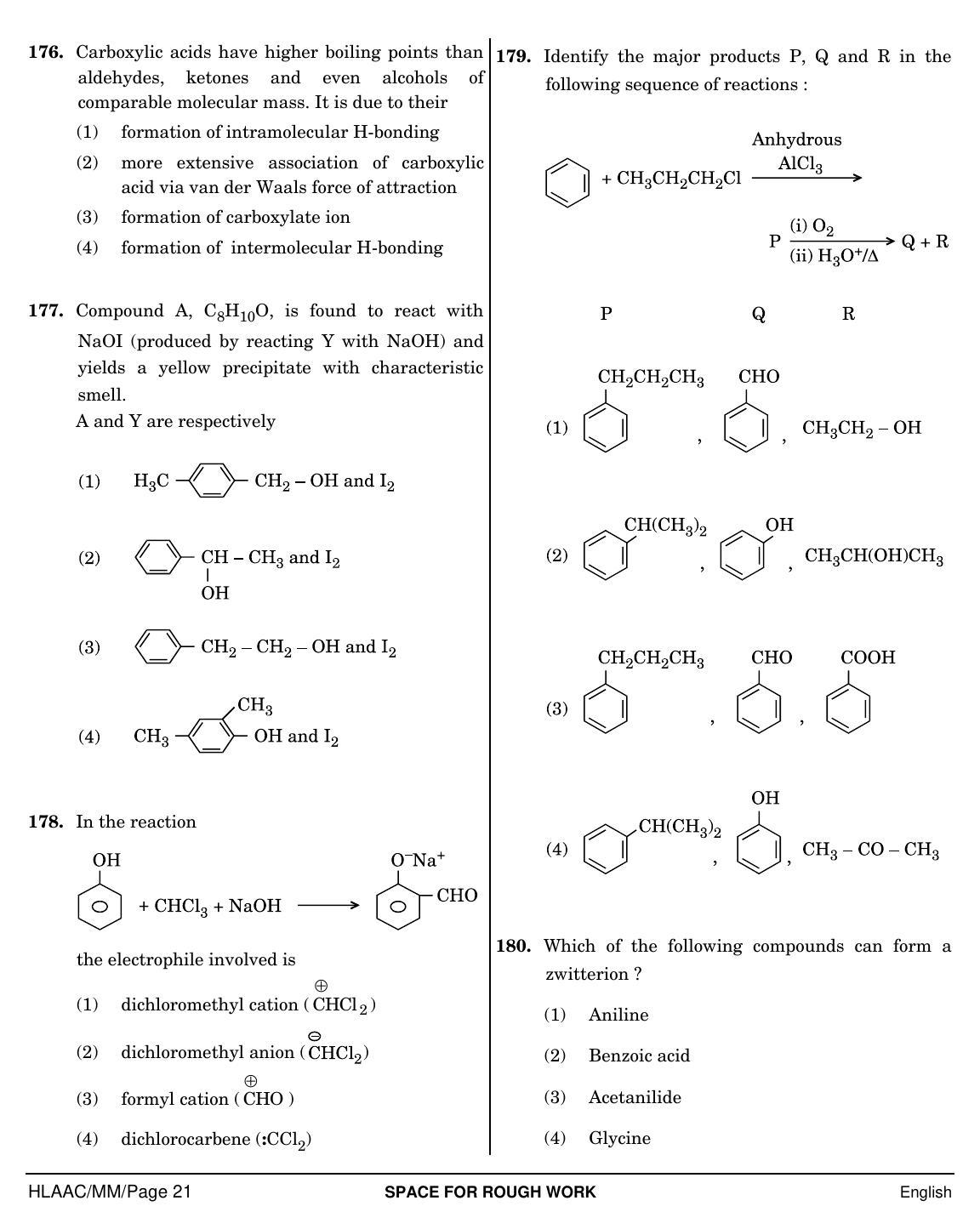 NEET English MM 2019 Question Paper - Page 21