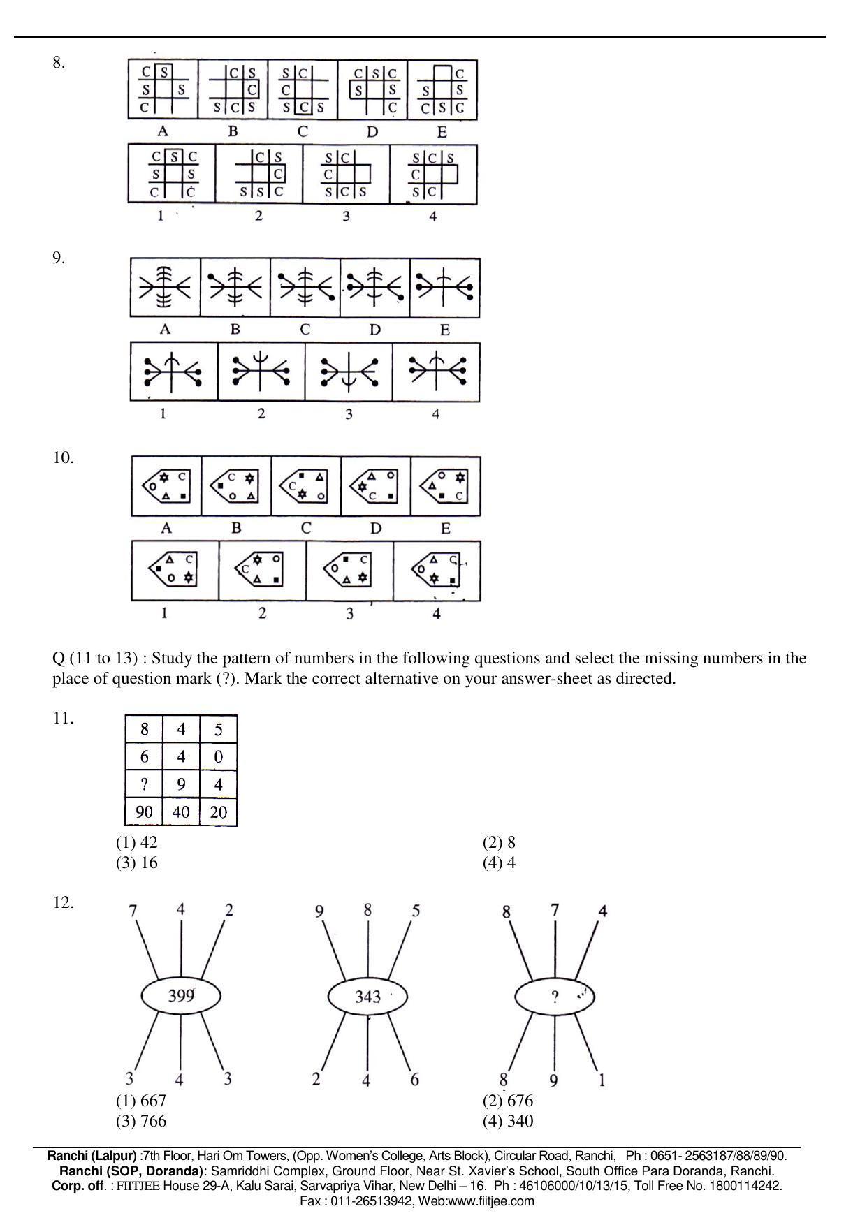 Jharkhand (JAC) NTSE 2016-17 (MAT & SAT) Question Paper - Page 4