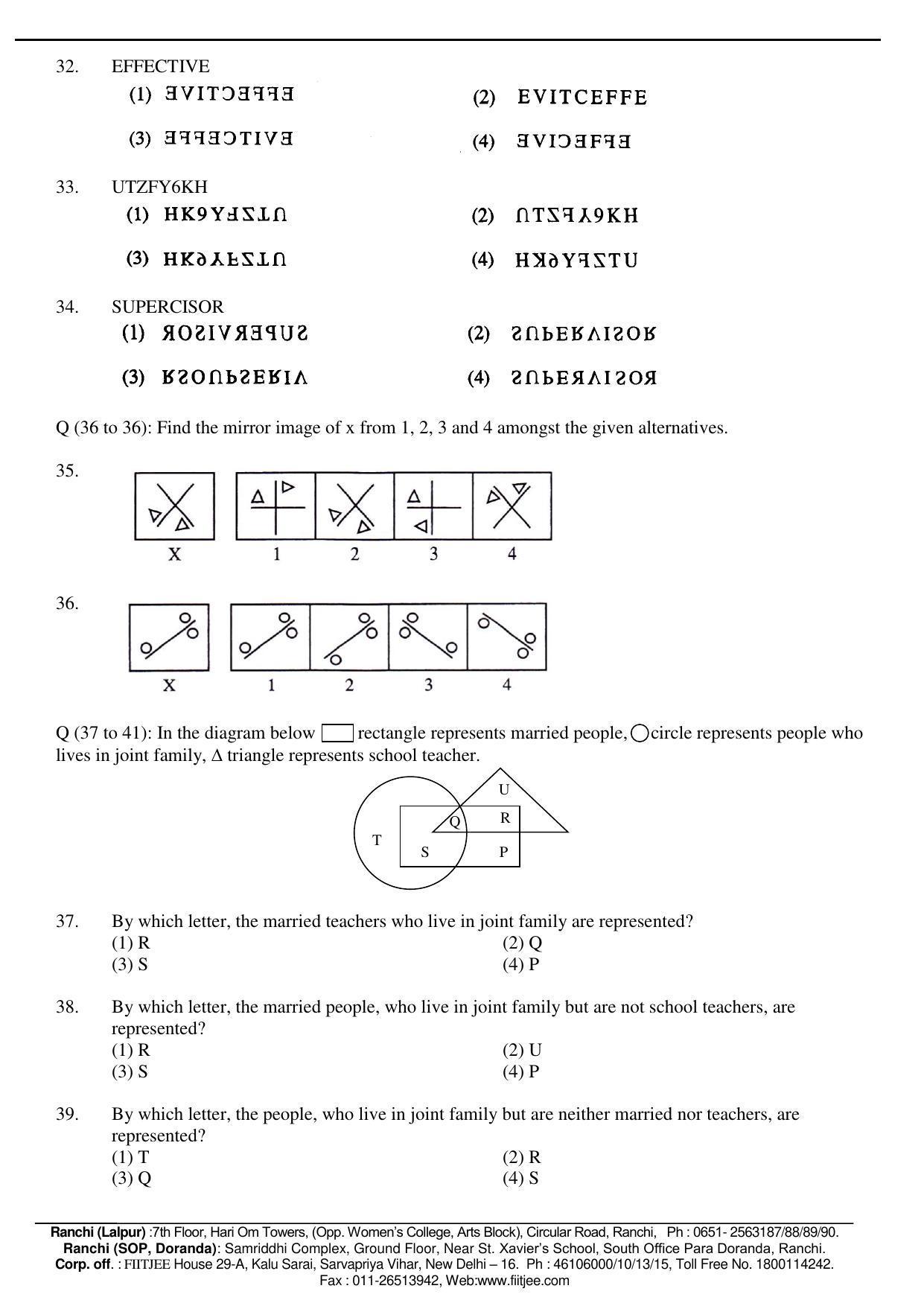 Jharkhand (JAC) NTSE 2016-17 (MAT & SAT) Question Paper - Page 7