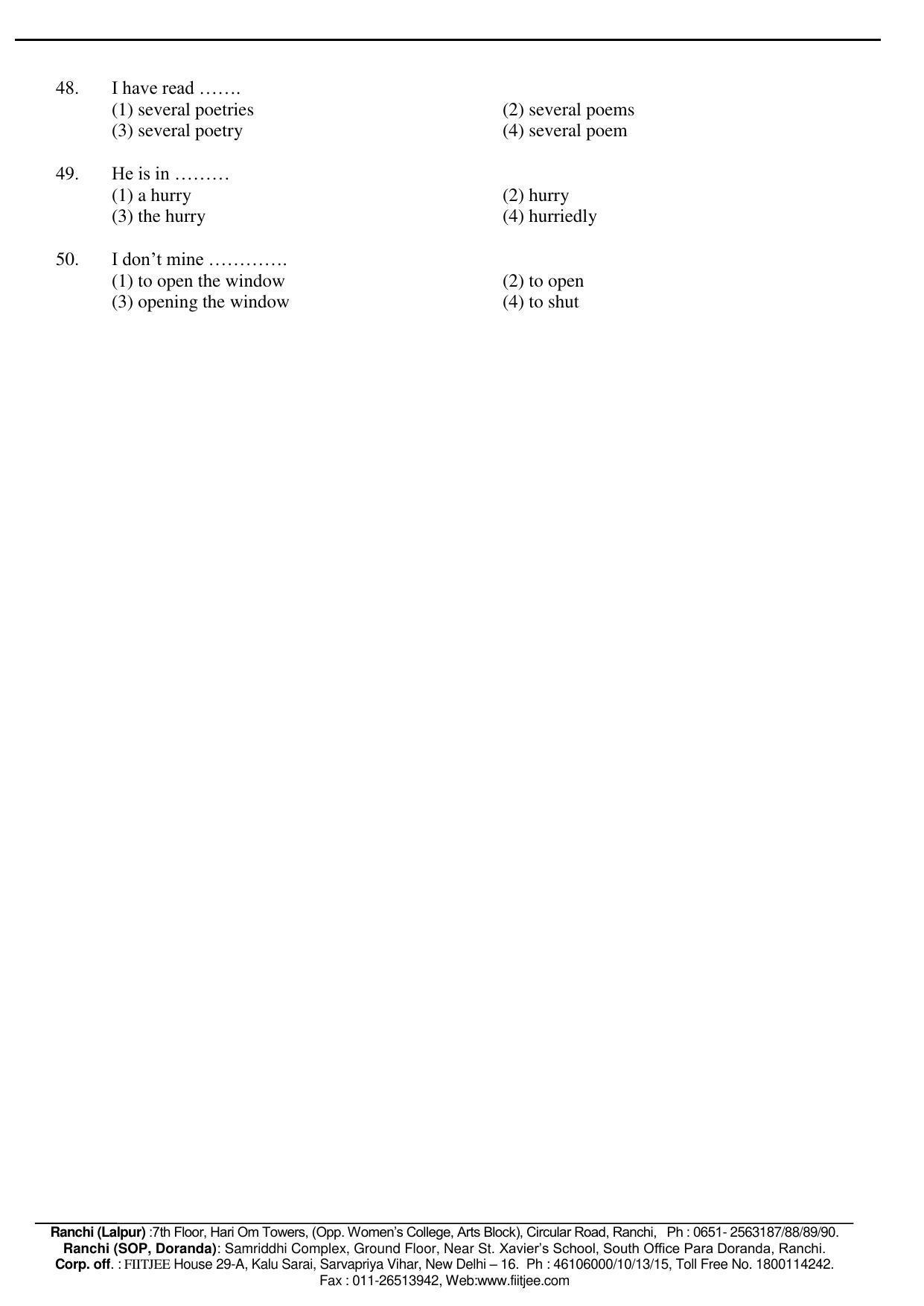 Jharkhand (JAC) NTSE 2016-17 (MAT & SAT) Question Paper - Page 16