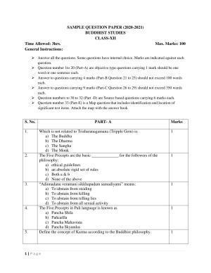 JKBOSE Class 12 Buddhist Studies Model Question Paper 2023