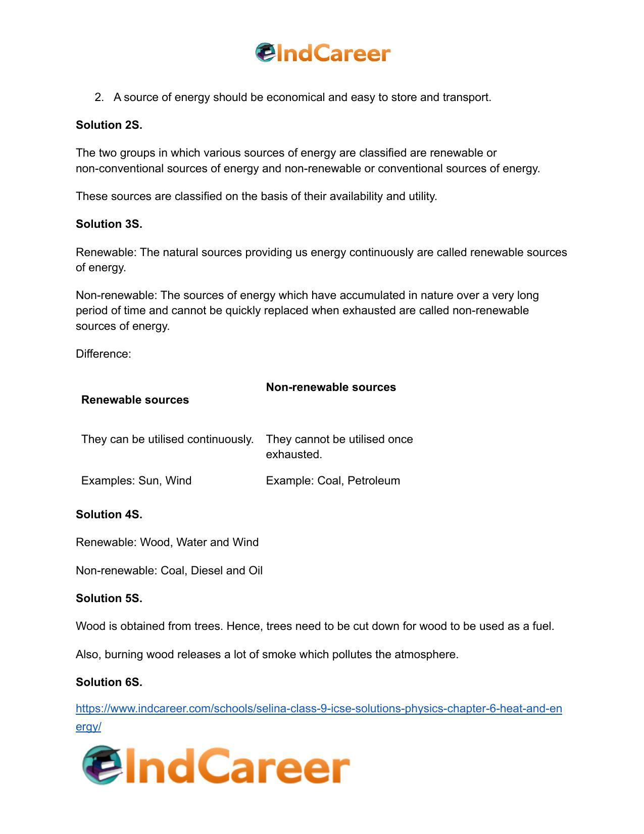 Selina Class 9 ICSE Solutions Physics : Chapter 6- Heat and Energy - Page 15