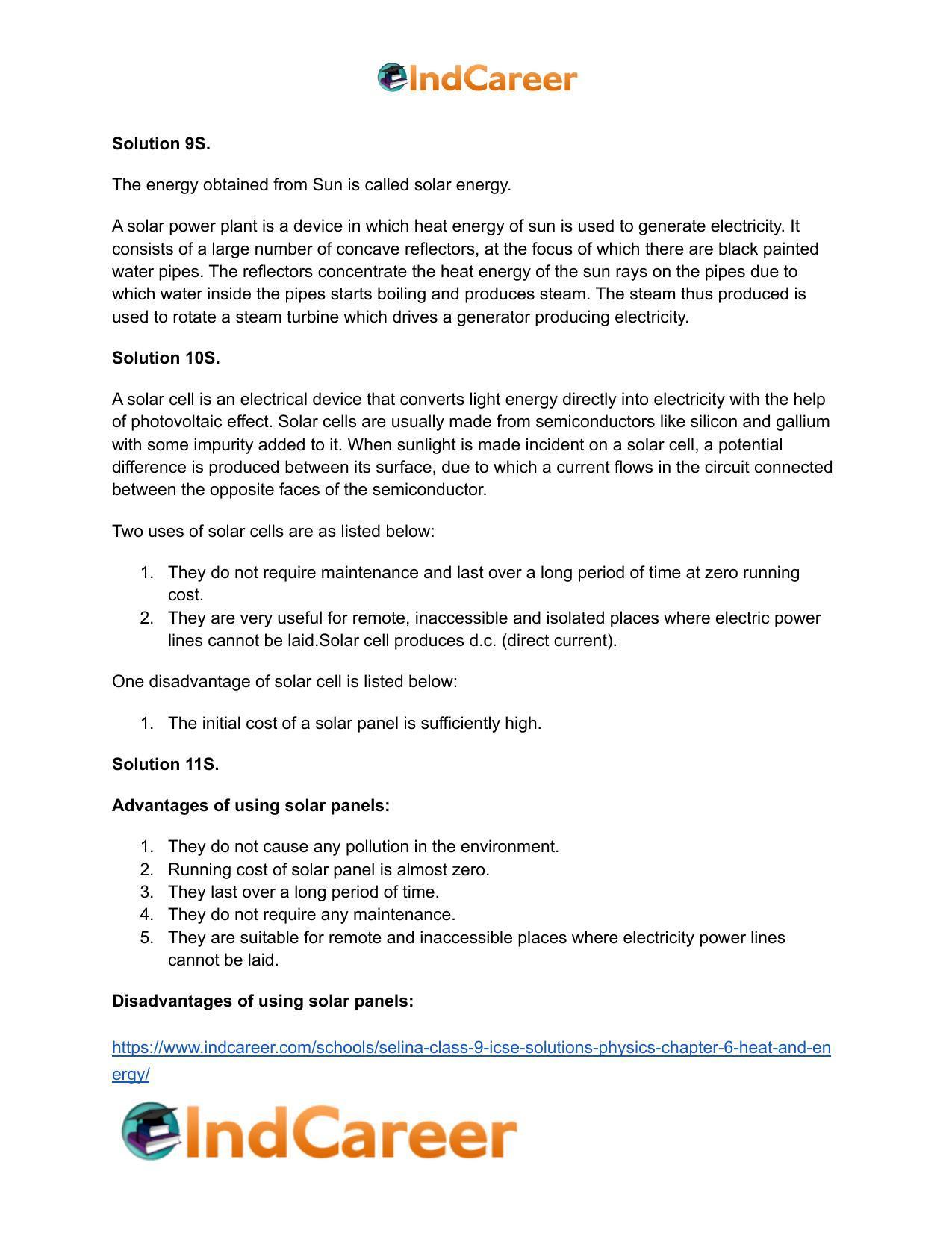 Selina Class 9 ICSE Solutions Physics : Chapter 6- Heat and Energy - Page 17