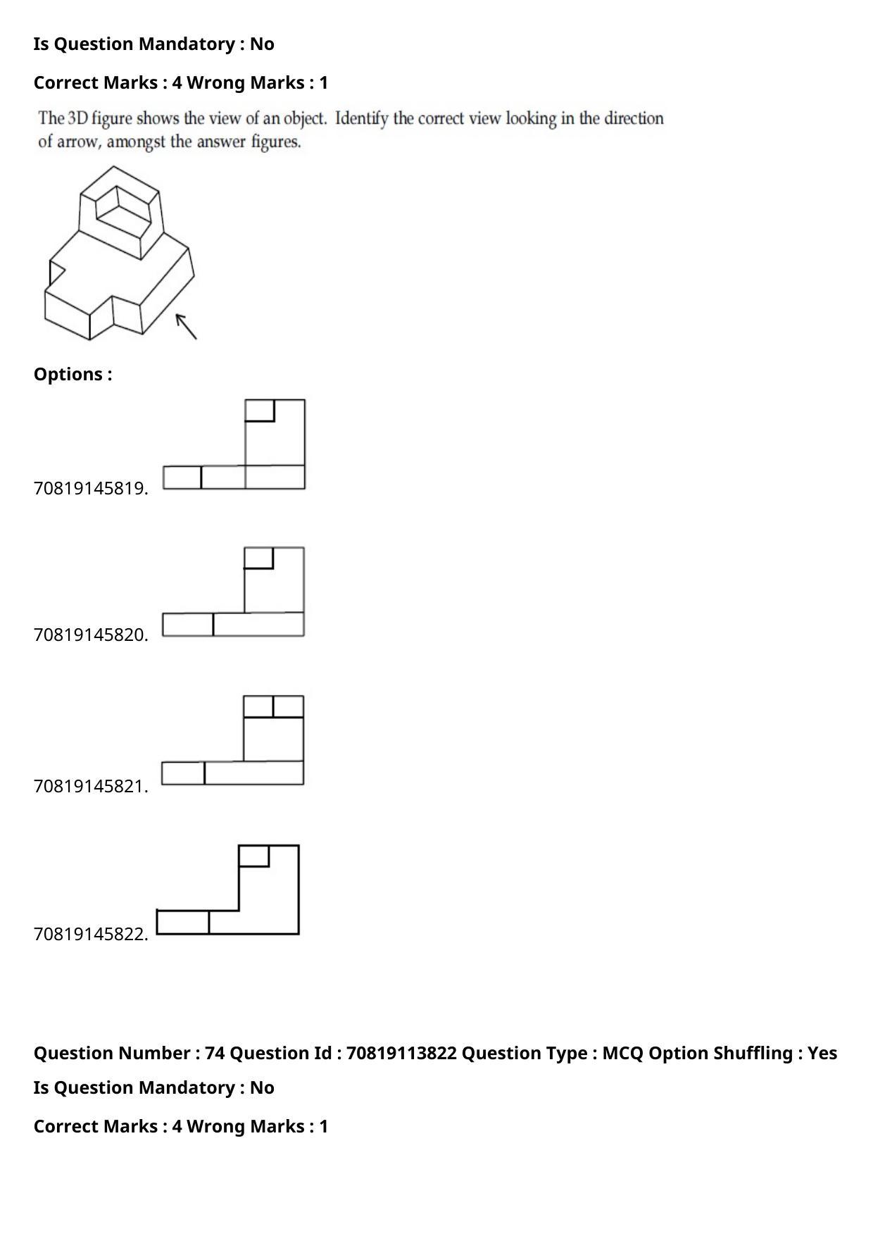 JEE Mains 2021: B Arch & B Planning English (Shift 2) 23-02-2021 Question Paper - Page 51