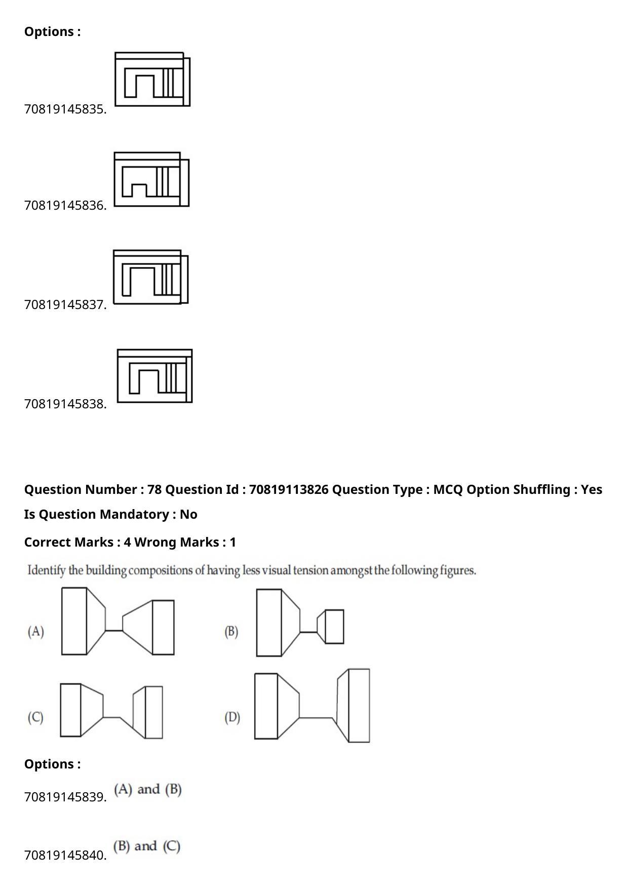 JEE Mains 2021: B Arch & B Planning English (Shift 2) 23-02-2021 Question Paper - Page 55