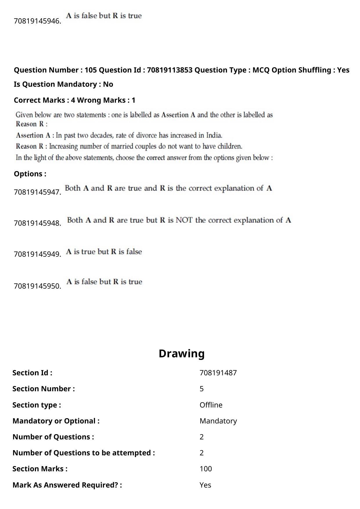 JEE Mains 2021: B Arch & B Planning English (Shift 2) 23-02-2021 Question Paper - Page 73